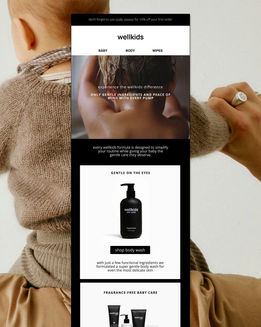 Cozy, clean campaigns for @wellkidsbrand and I&rsquo;s next collab!

They asked for simple, no fuss welcome workflow, abandon emails, and post-purchase campaigns to meet customers with the brand they know and love 🐣

I&rsquo;m booking projects right