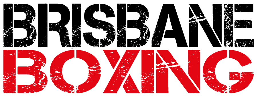 Red text spelling 'BOXING' with a distressed font on a black background.