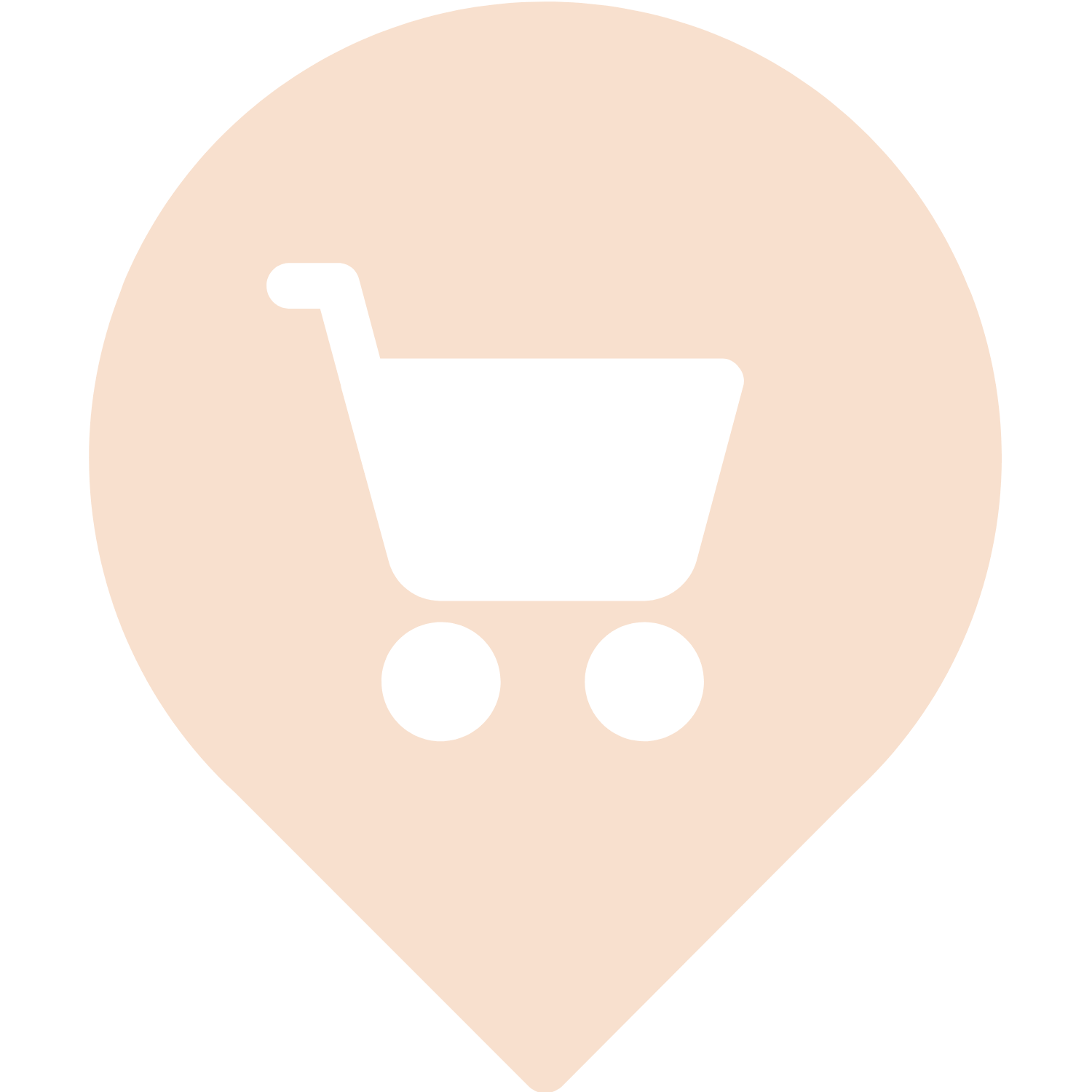 Shopping cart icon representing e-commerce website development services.
