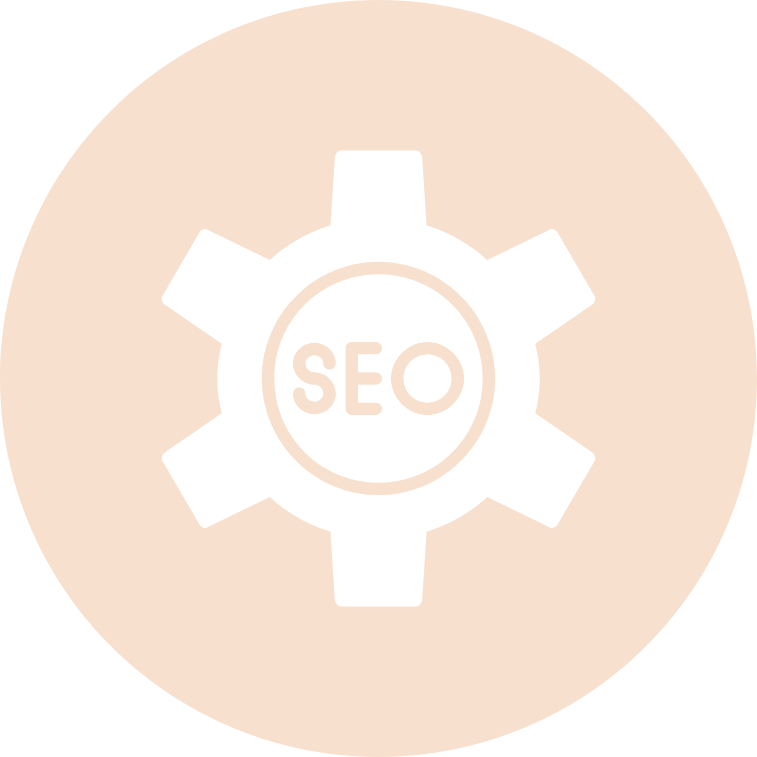 Icon representing SEO services for website optimization.