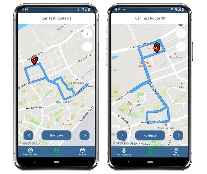 Singapore Safety Driving Test Routes - Practise SSDC Routes