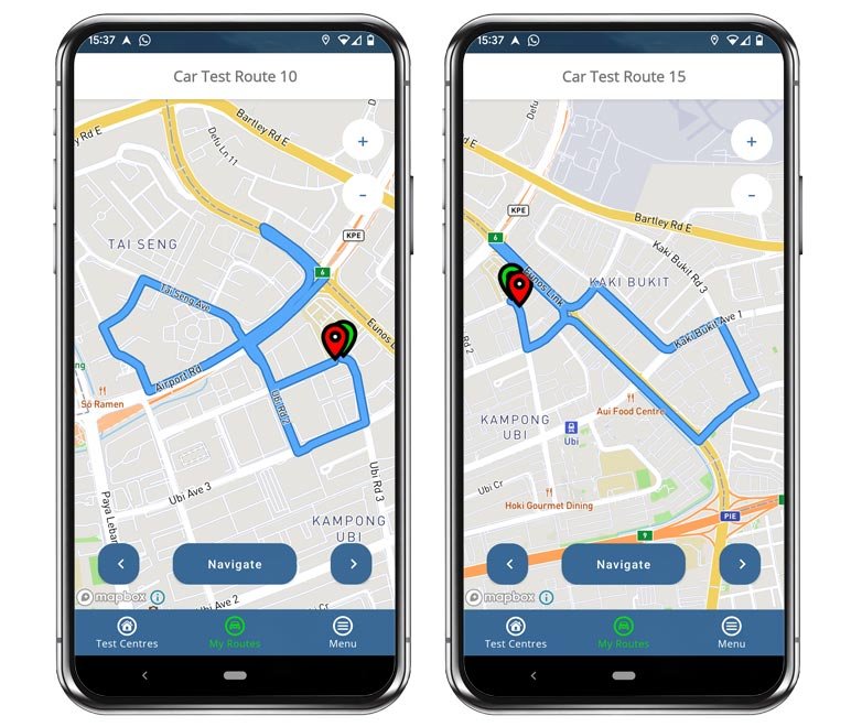 preview test routes before practicing