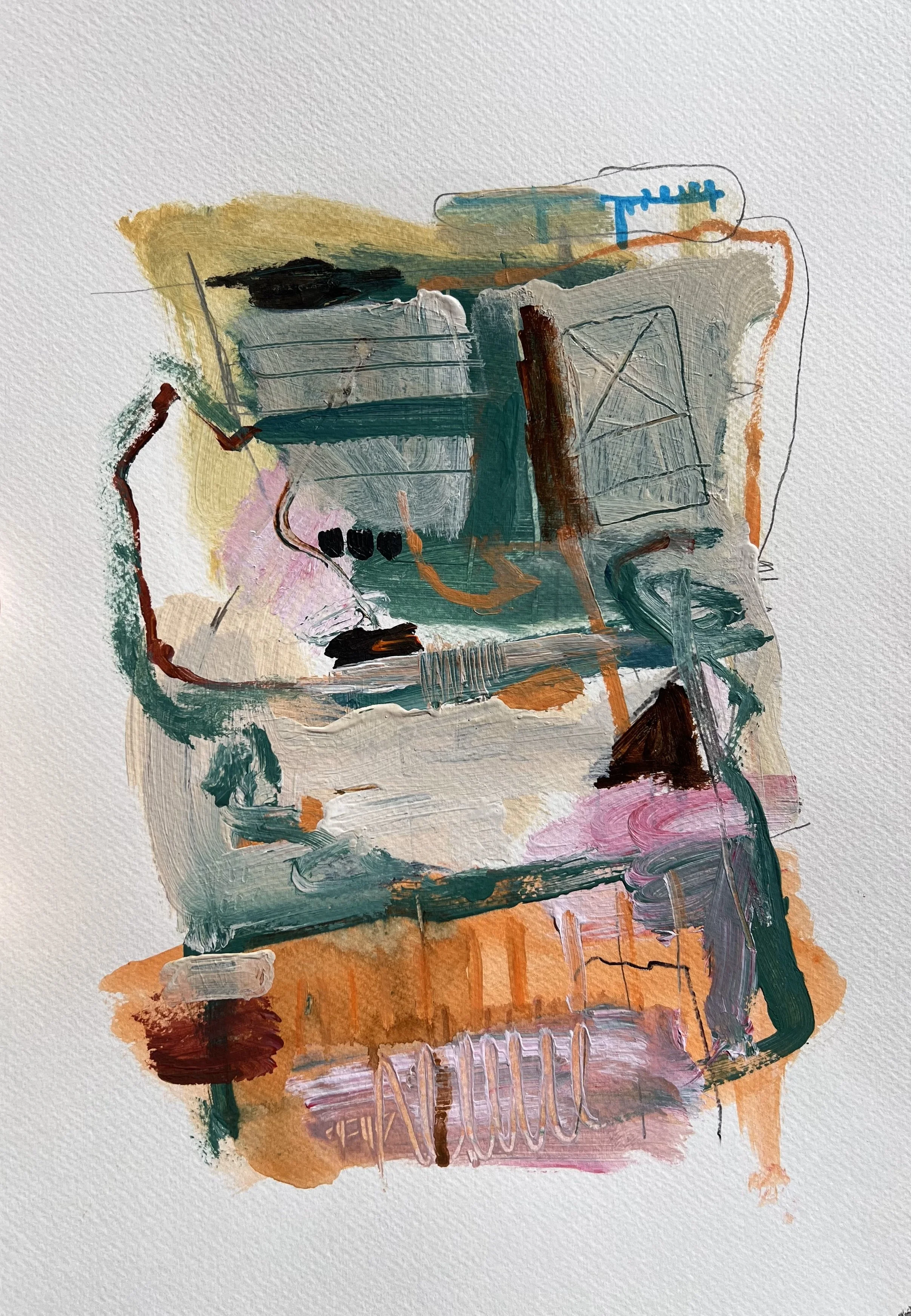  
   This Is The Work 
   52cm x 42cm, Acrylic, oil pastel, graphite and colour pencil on paper, 2025 
  
   
    Enquire about this work
   
 