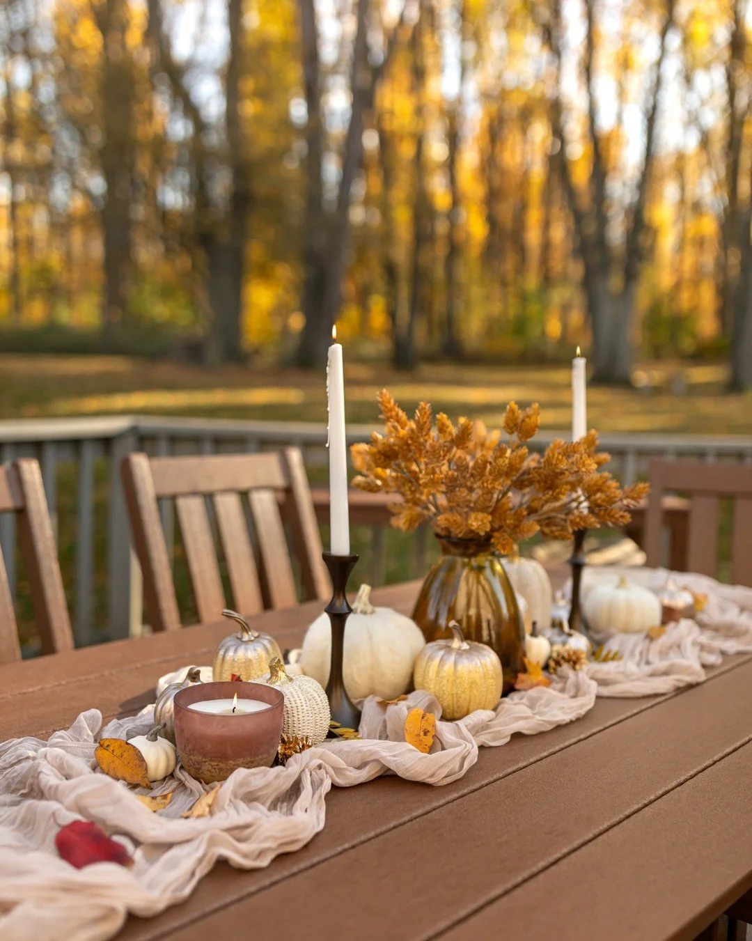 We love fall gatherings with loved ones in the crisp autumn air&mdash;but we don't want to stress over maintaining our outdoor furniture. POLYWOOD's all-weather dining sets are easy to clean and can be left out year-round without covers, so you can s