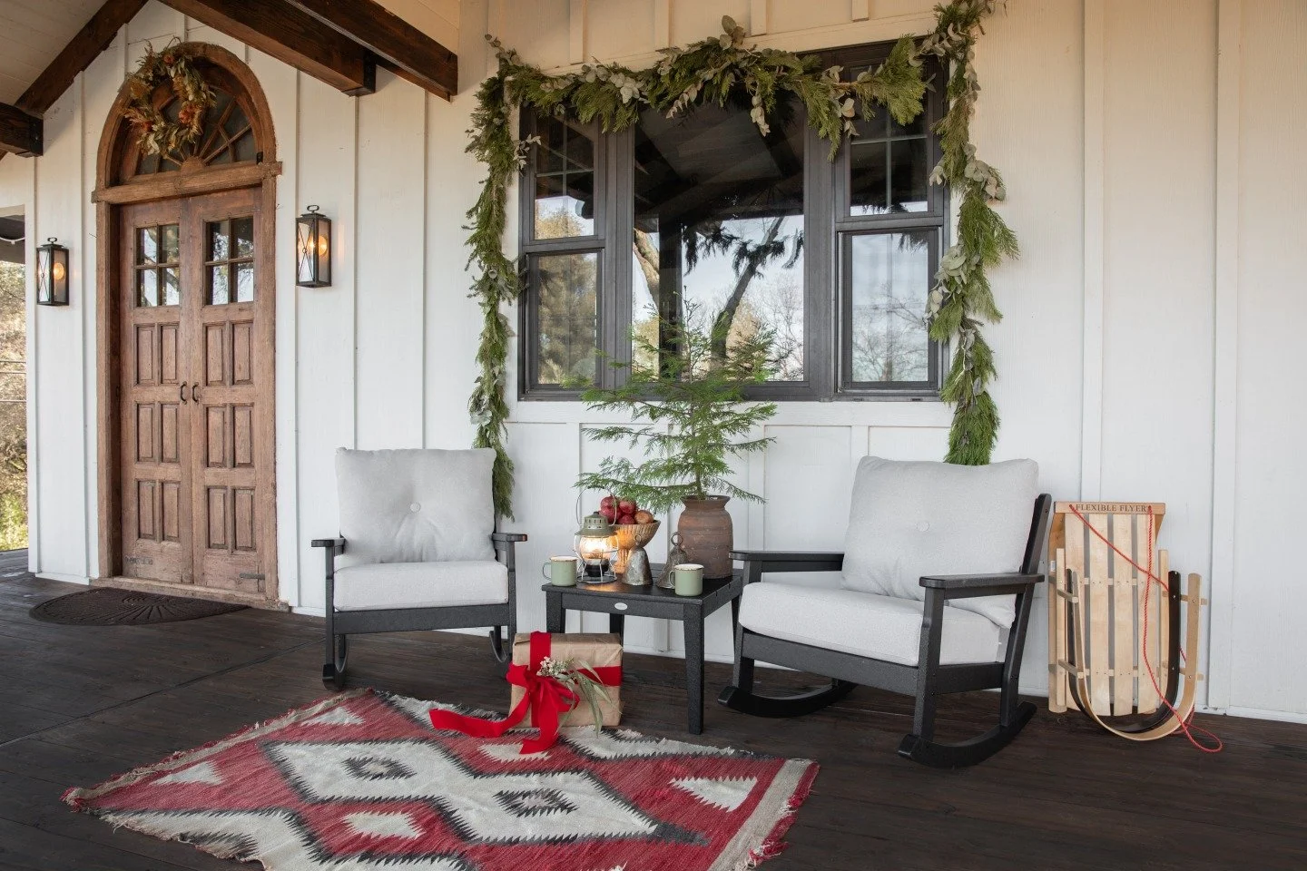 Prep your front porch for the holidays with POLYWOOD's timeless, all-weather outdoor furniture. Nothing feels more welcoming than a cozy lounge or rocking chair set, and POLYWOOD's can stay out year-round&ndash;no covers needed! Explore POLYWOOD at C