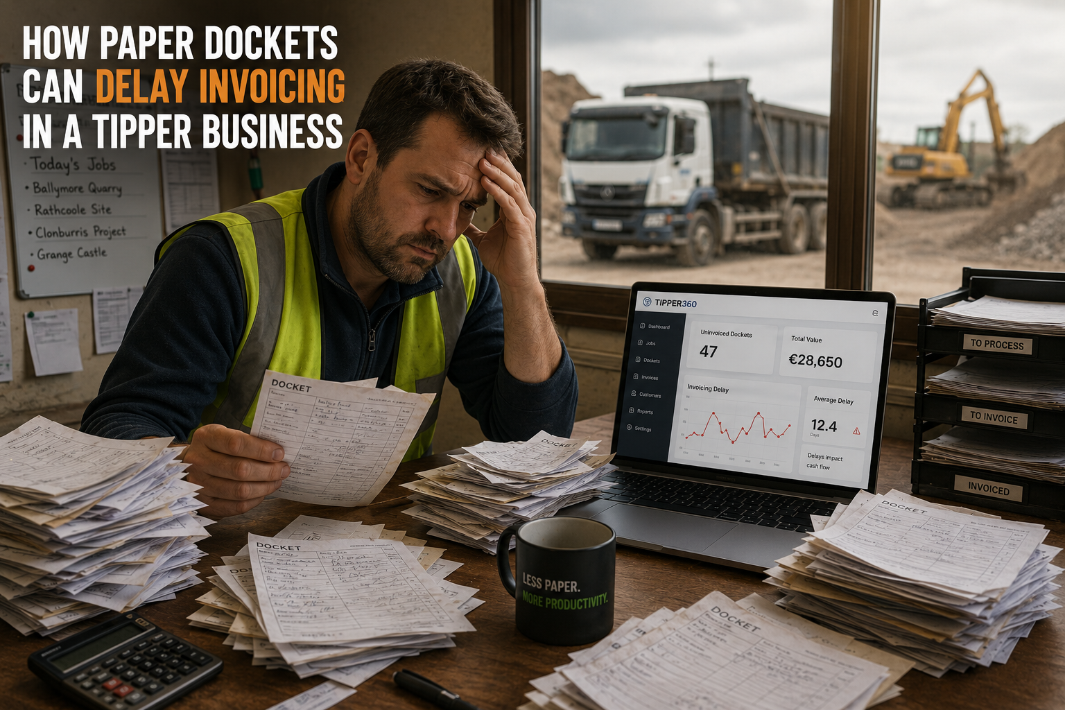How Paper Dockets Can Delay Invoicing in a Tipper Business