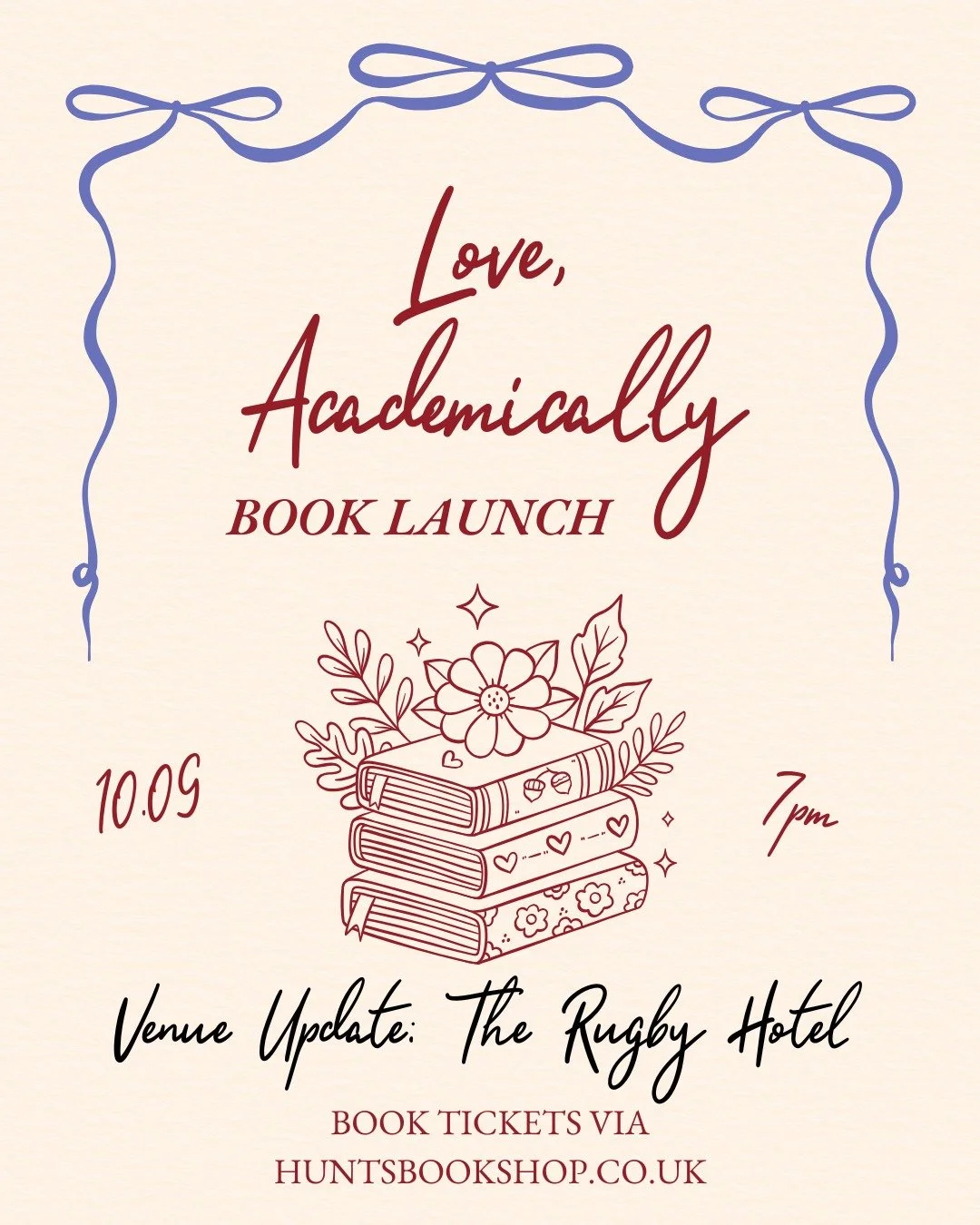 Bit of a change - we're now at @therugbyhotel 

Come on down!!!

#booklaunch #booktok #bookevent #romancebook #launchday