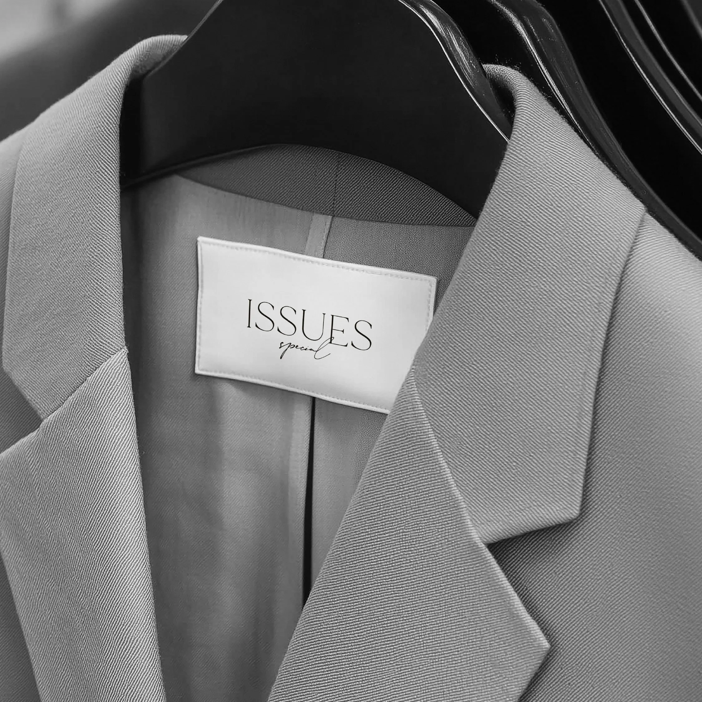 ISSUES brand identity design by Forma Creative Co. — logo design, typography system and visual identity for a contemporary leather goods fashion brand.