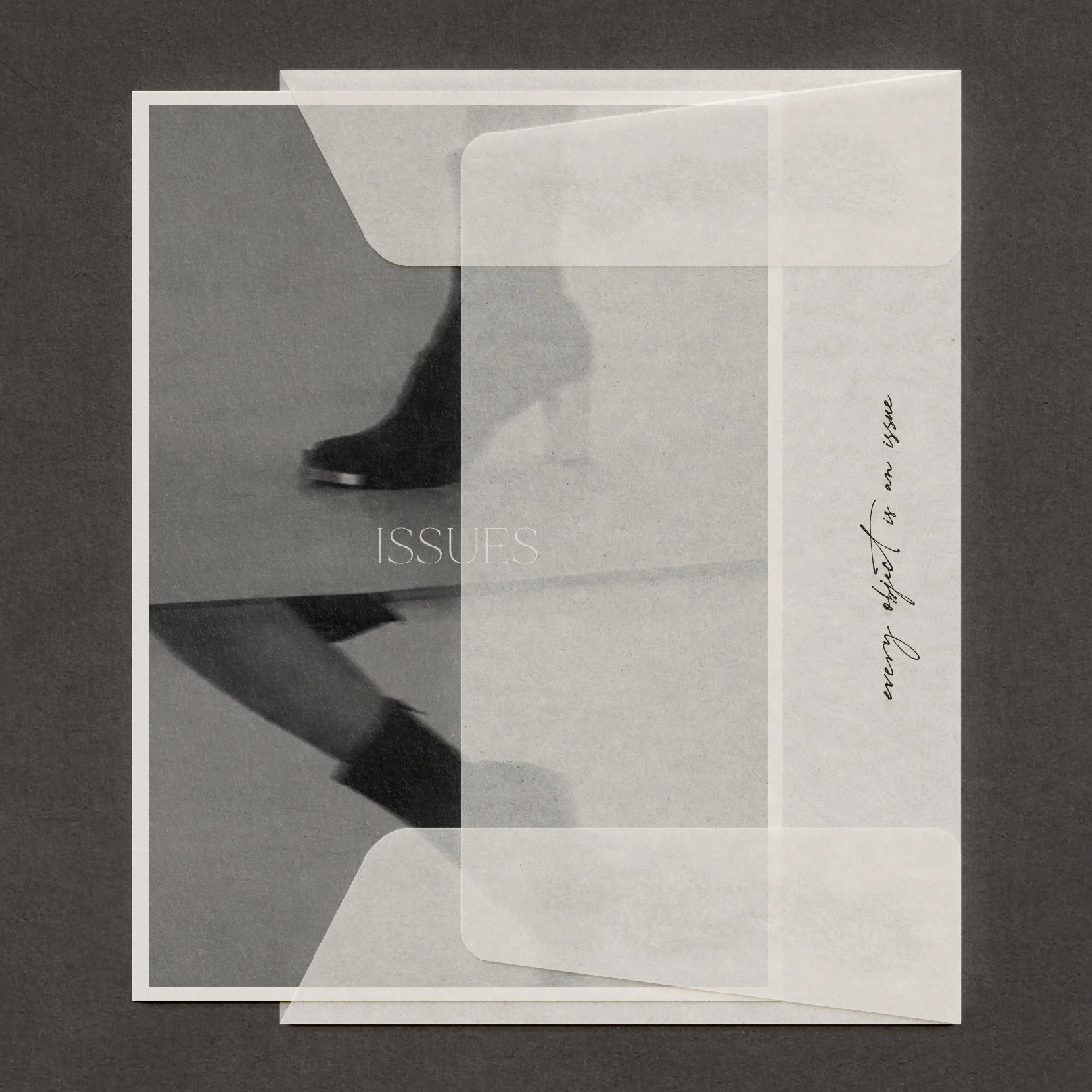 ISSUES brand identity design by Forma Creative Co. — logo design, typography system and visual identity for a contemporary leather goods fashion brand.