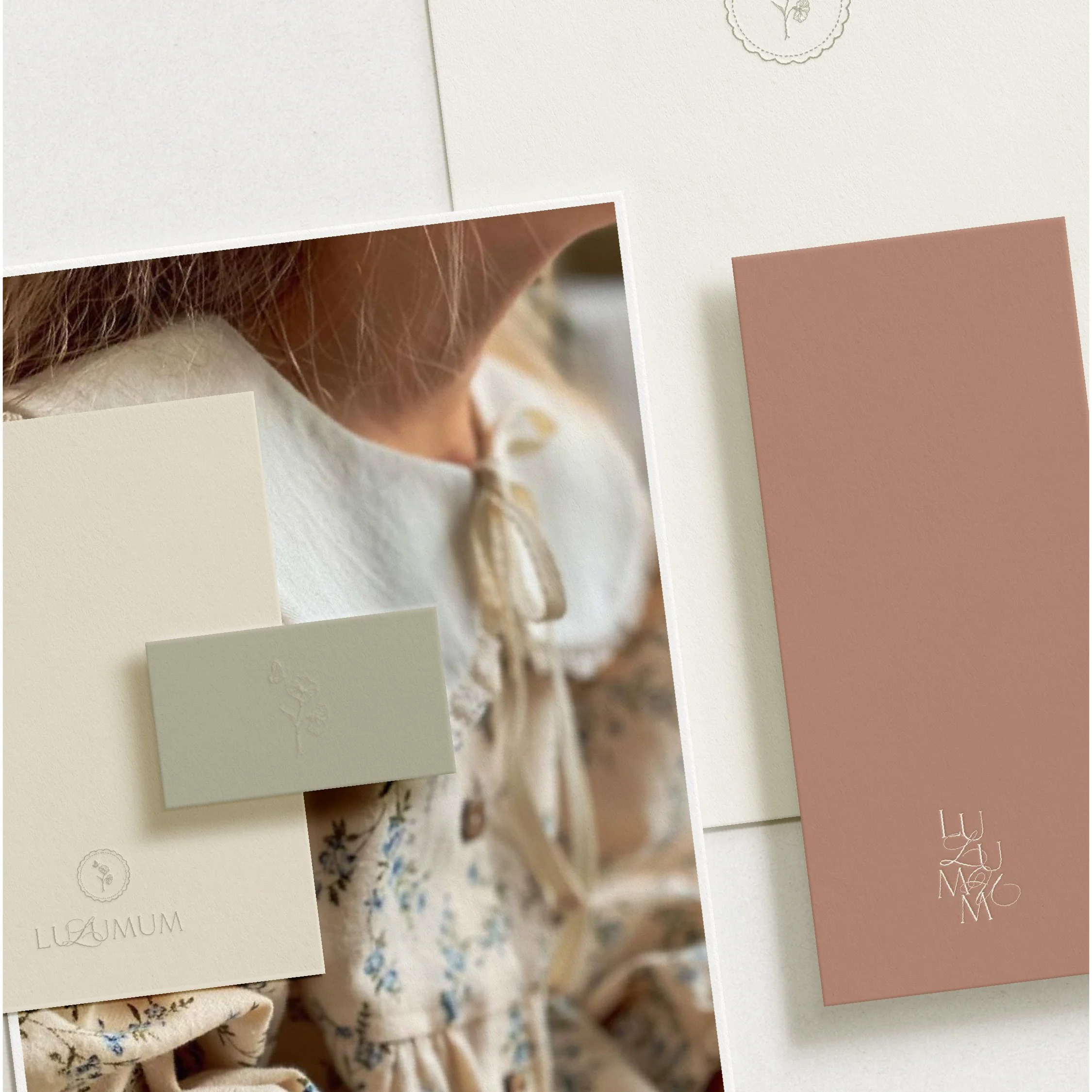 lulumum logo design minimalist elegant typography baby brand identity