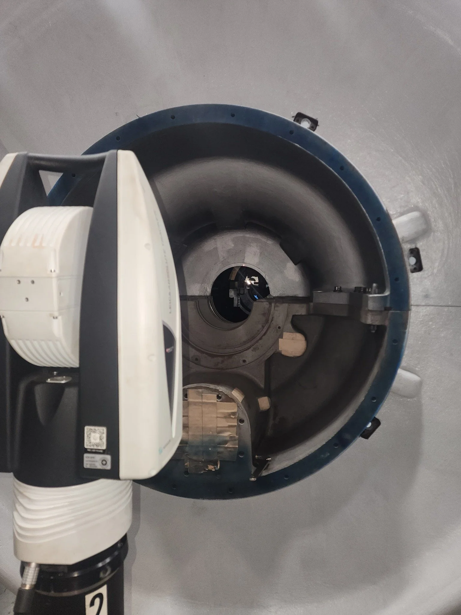 Leica AT960 used for gas turbine internal alignment