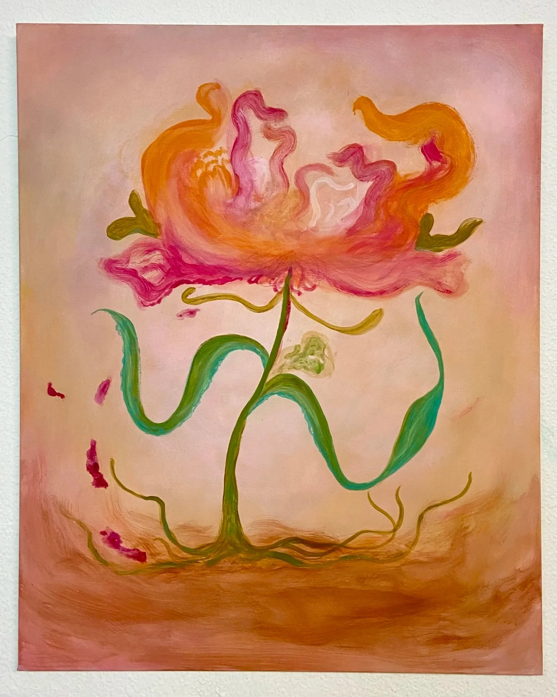"The bloom" Acrílico y pastel sobre lienzo. 100x81cm
