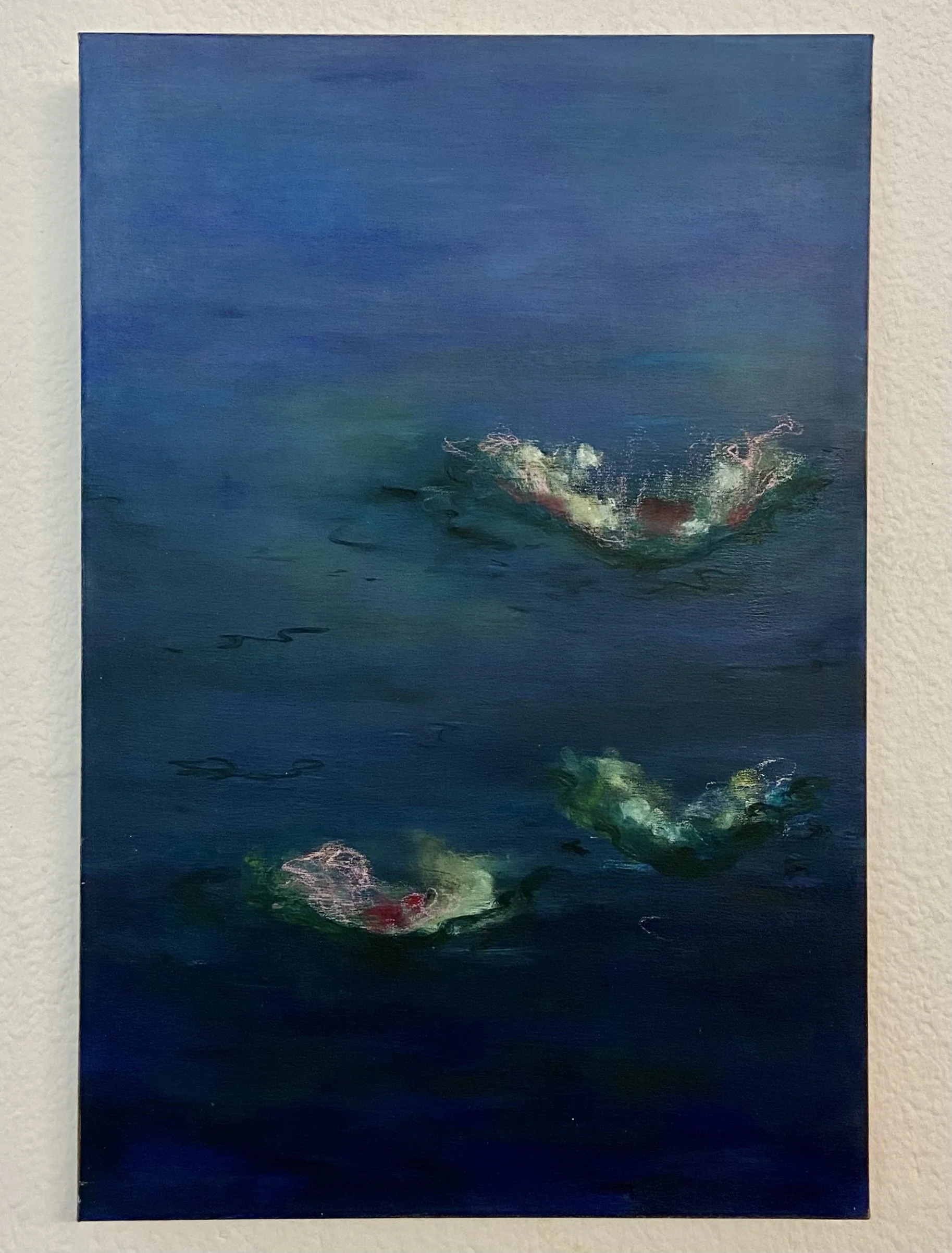 "On the lake" Acrílico, óleo y pastel sobre lienzo. 60x40cm