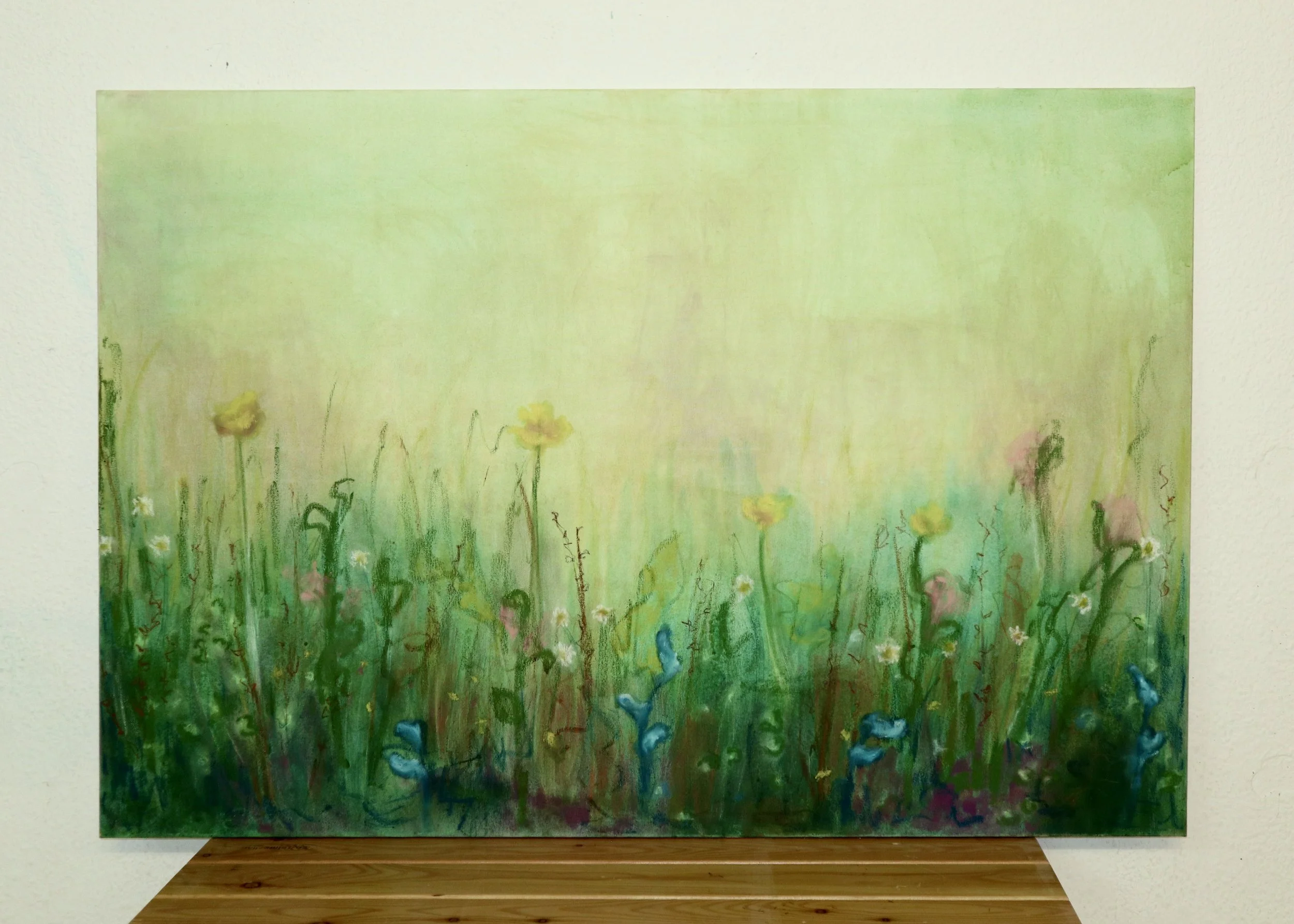 "Incluso en el caos" Acrílico, óleo y pastel sobre lienzo. 130x89cm