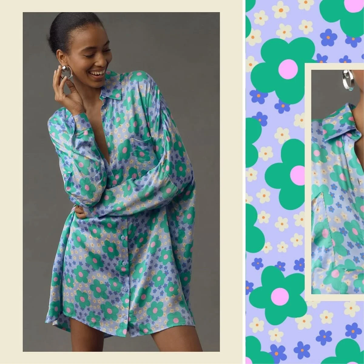 It never gets old to see my prints go from an initial drawing or painting to a beautiful product.
.
Swipe to see how my art manifested into this gorgeous dress by @coreylynncalter
.
I can&rsquo;t wait to wear it!
.
📷 Dress pics @anthropologie
.
.
.
