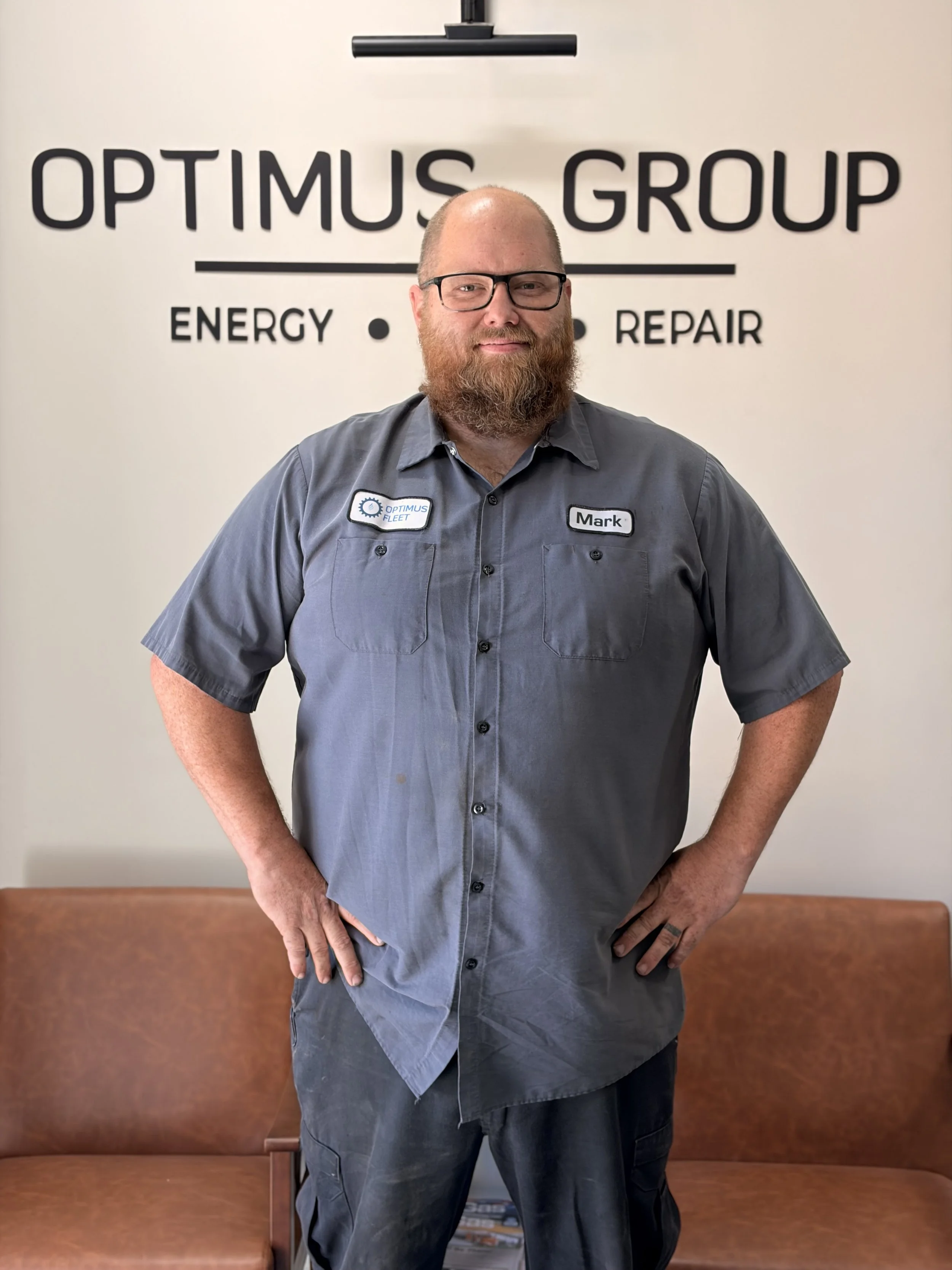 Mark B, shop foreman at Optimus Fleet & Auto Repair. Truck wash, trailer washout, diesel repair, propane autogas, fleet maintenance, Walker MI