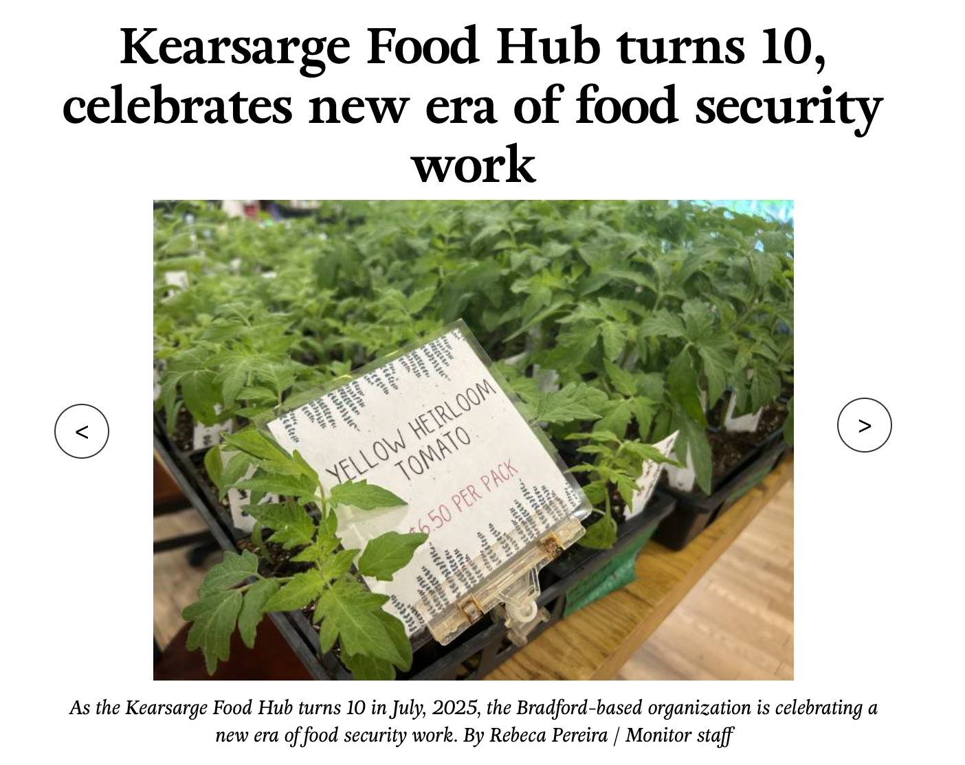 Kearsarge Food Hub turns 10, celebrates new era of food security work