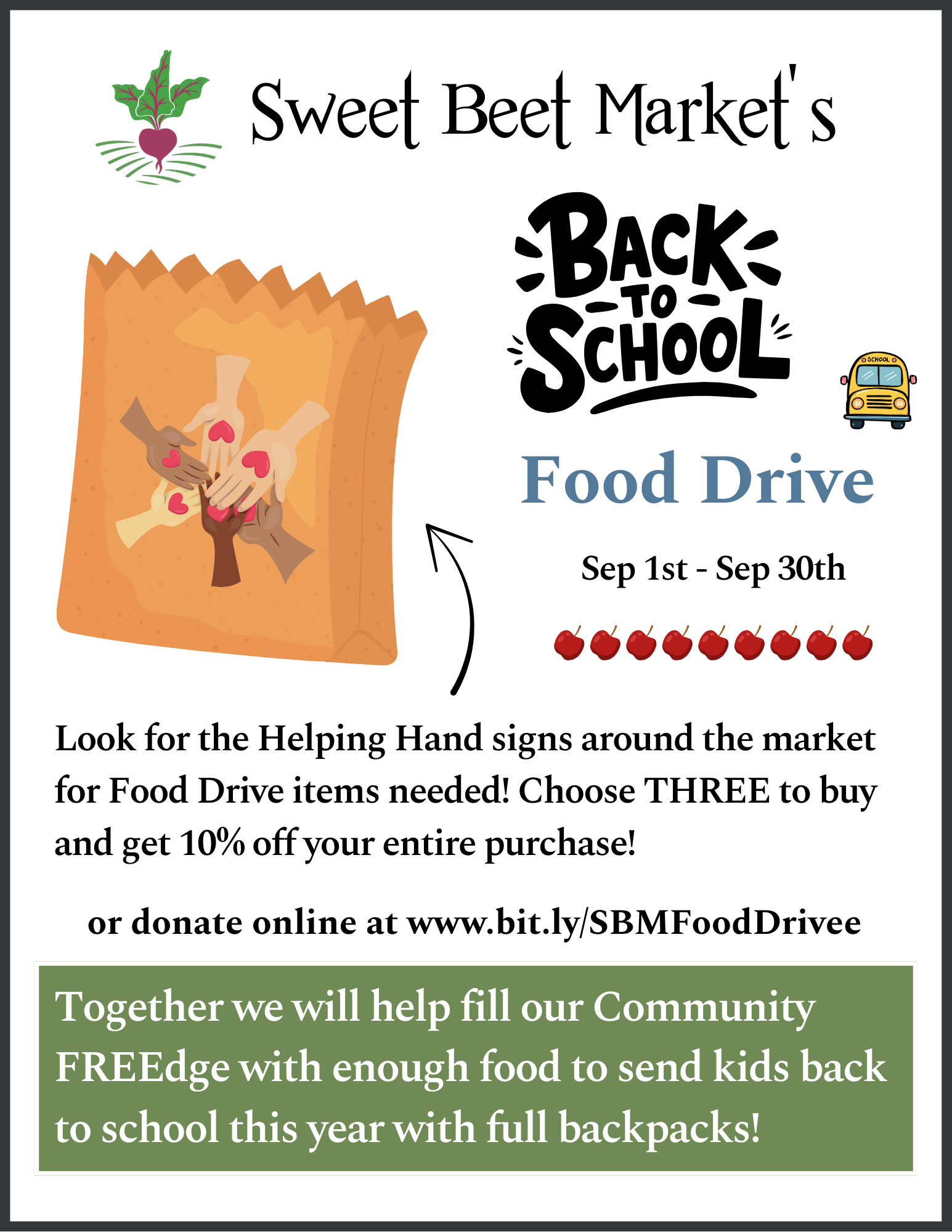 SHOP, SAVE, and SUPPORT local food security