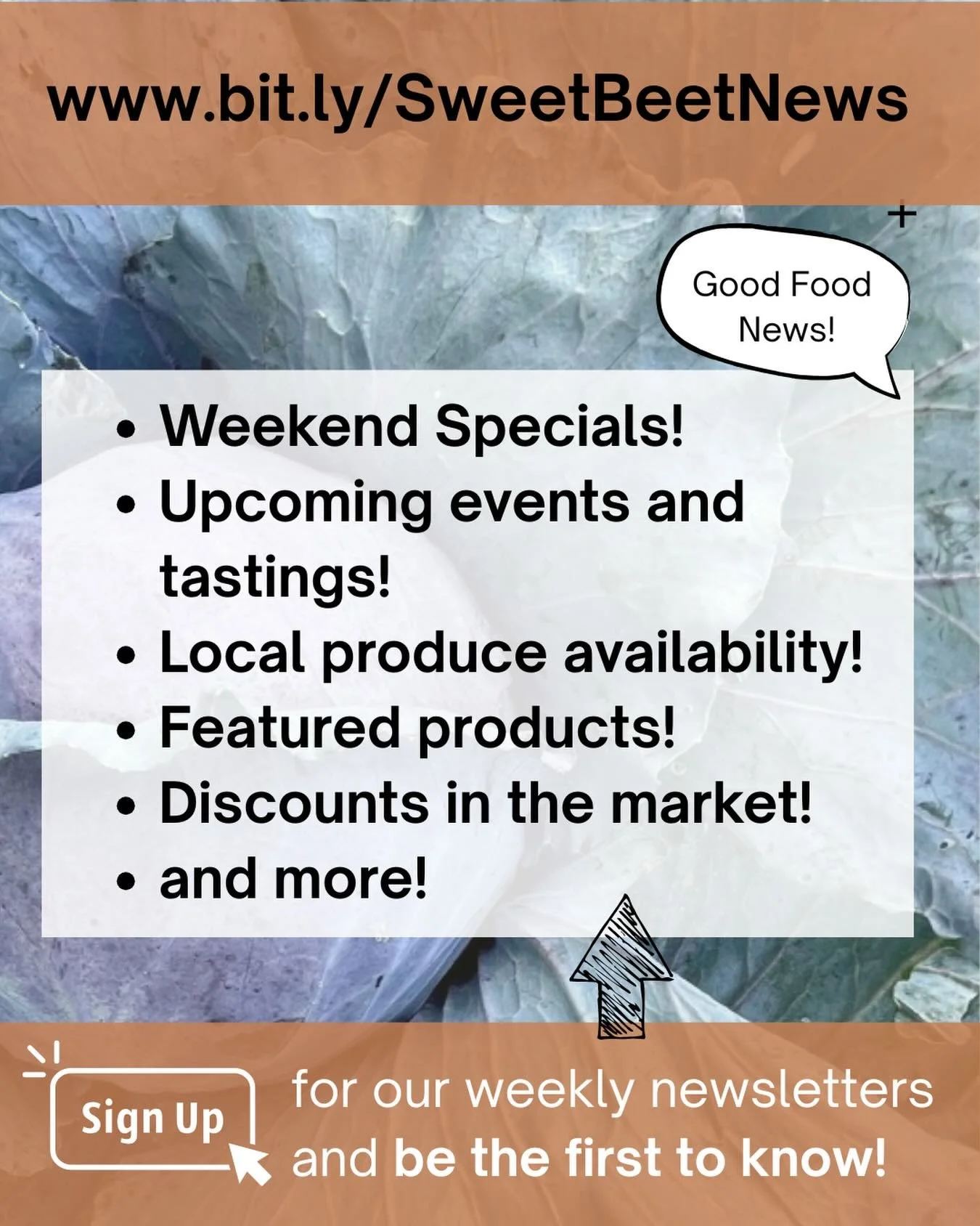 Want to get our list of FRESH LOCAL PRODUCE every week right to your inbox?? We got you. 👇🏼

The fresh produce list arrives every Wednesday so that you can look at the week ahead and know exactly what your local farmers have been growing 🥔🥬 That 