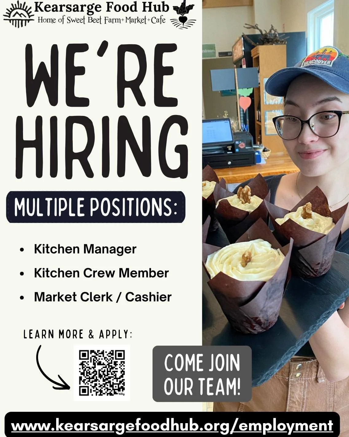 We&rsquo;re hiring in the kitchen at Sweet Beet Market &amp; Caf&eacute;

Join a fast-paced farm-to-fork kitchen where local ingredients shape everything we make, from seasonal specials to grab-and-go meals and fresh-baked treats.

Now hiring:
&bull;