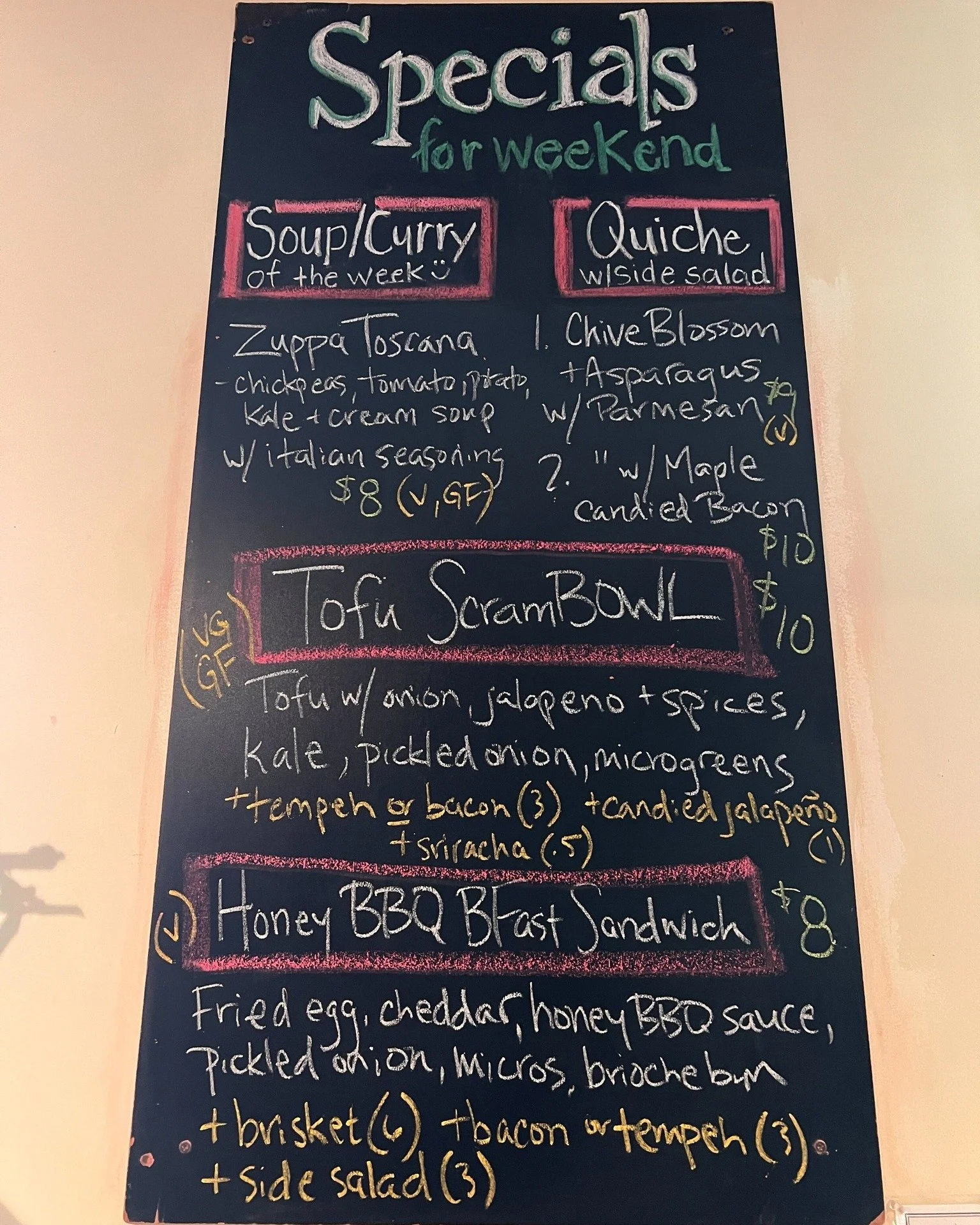 Join us in the Caf&eacute; this Sunday from 9 AM&ndash;2 PM for some delicious seasonal specials and get your weekly local food shopping done while you're here!

It's also your last chance to enjoy our cozy seasonal menu before we make the switch to 