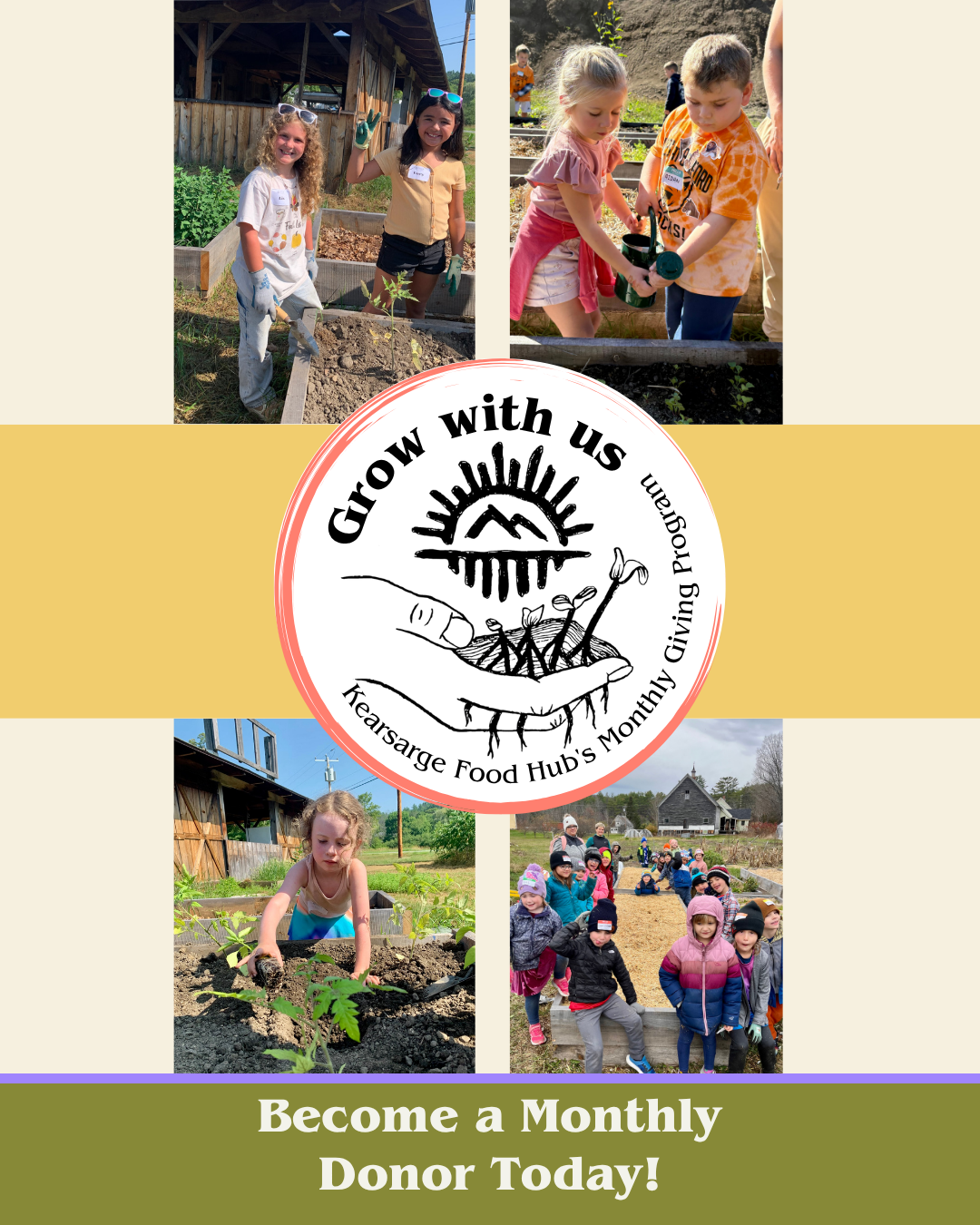 Grow with Us Monthly Giving Campaign!