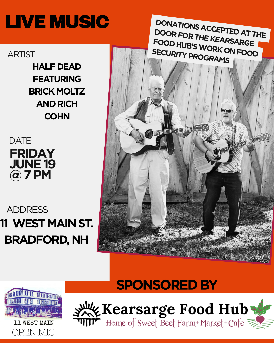 Open Mic: Live Music&nbsp;Raising funds for KFH&nbsp;