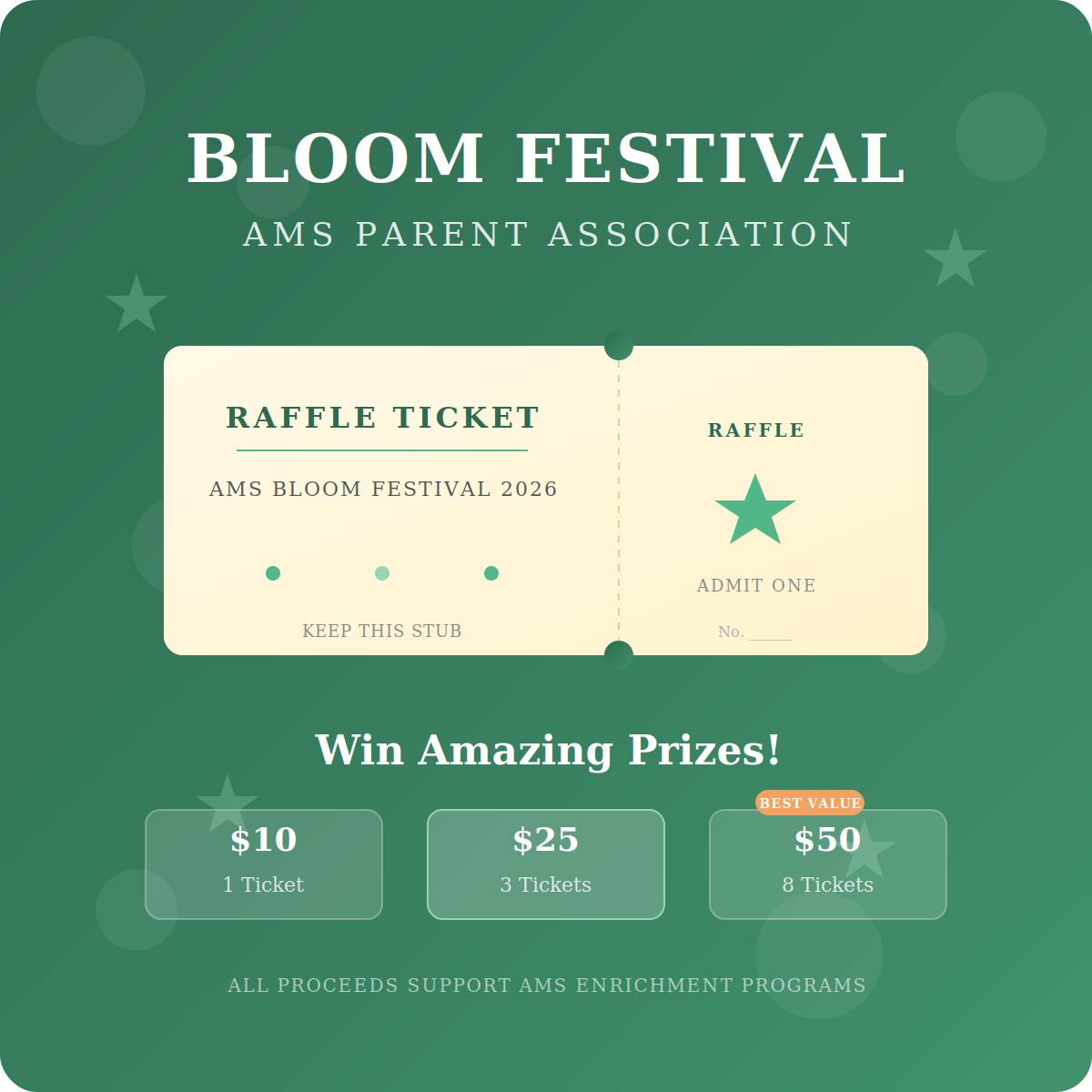 Bloom Festival Raffle Ticket