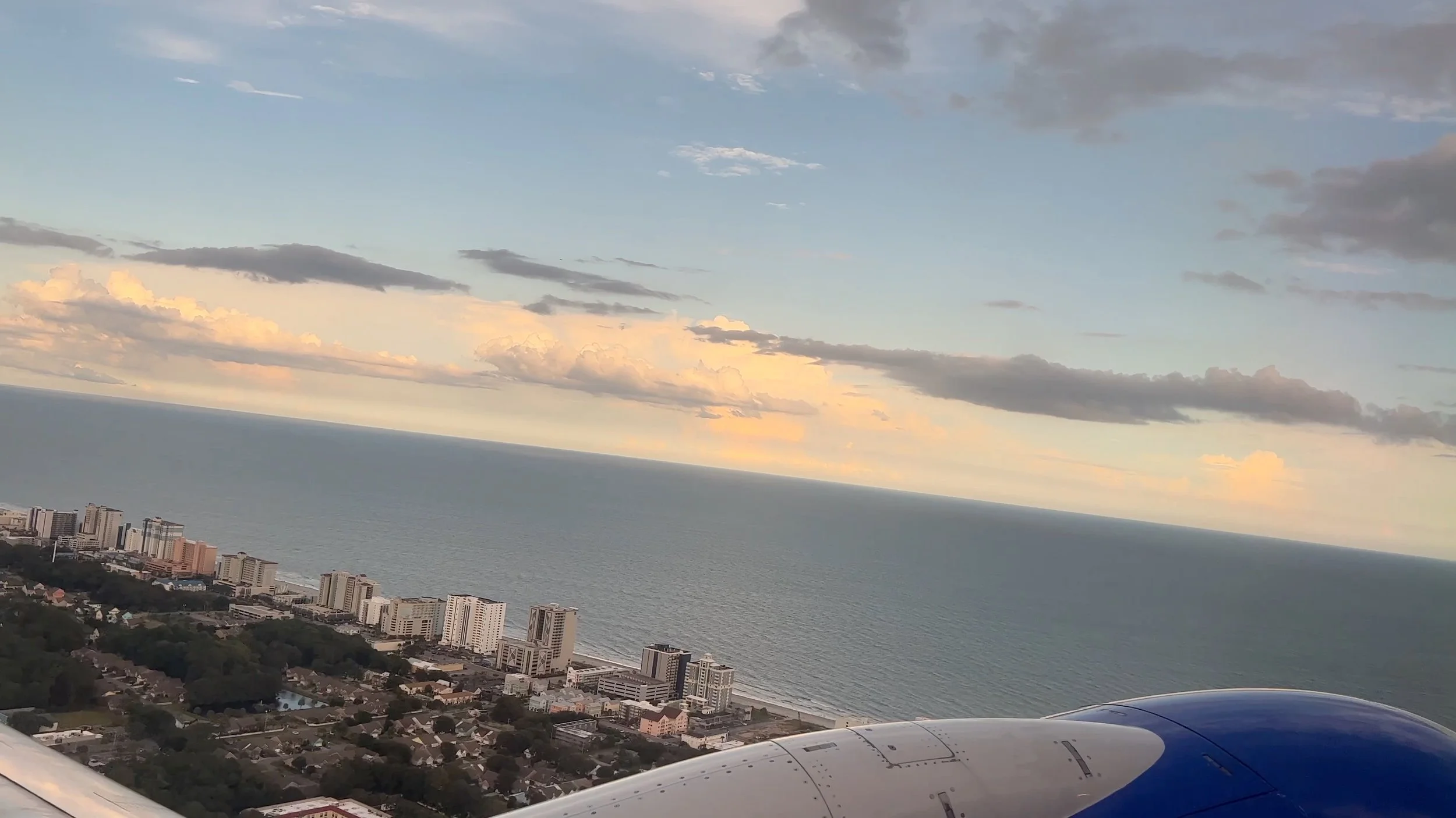 Sunset flight over Myrtle Beach
