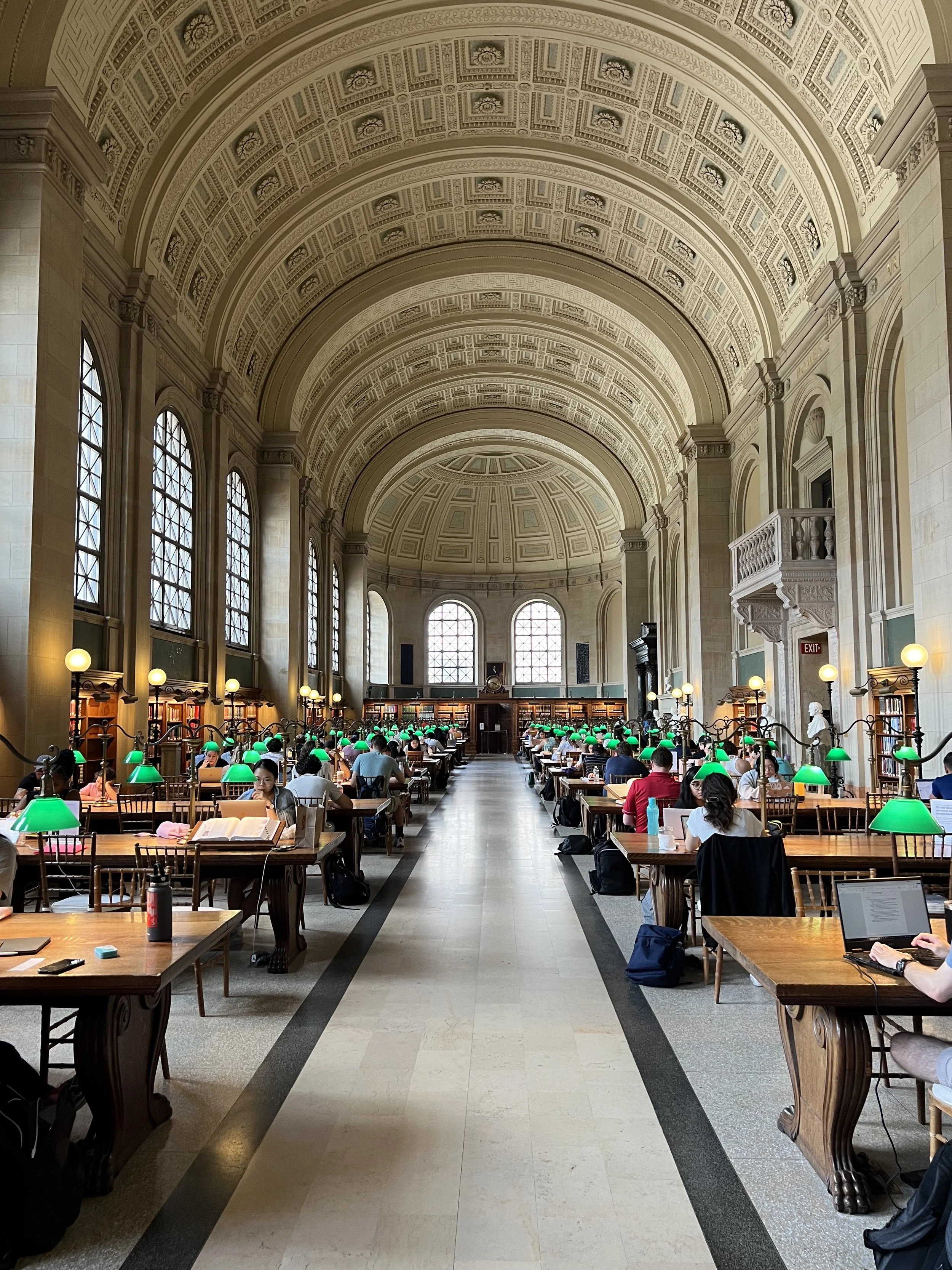 Inside the Boston Public Library in Boston, Massachusetts