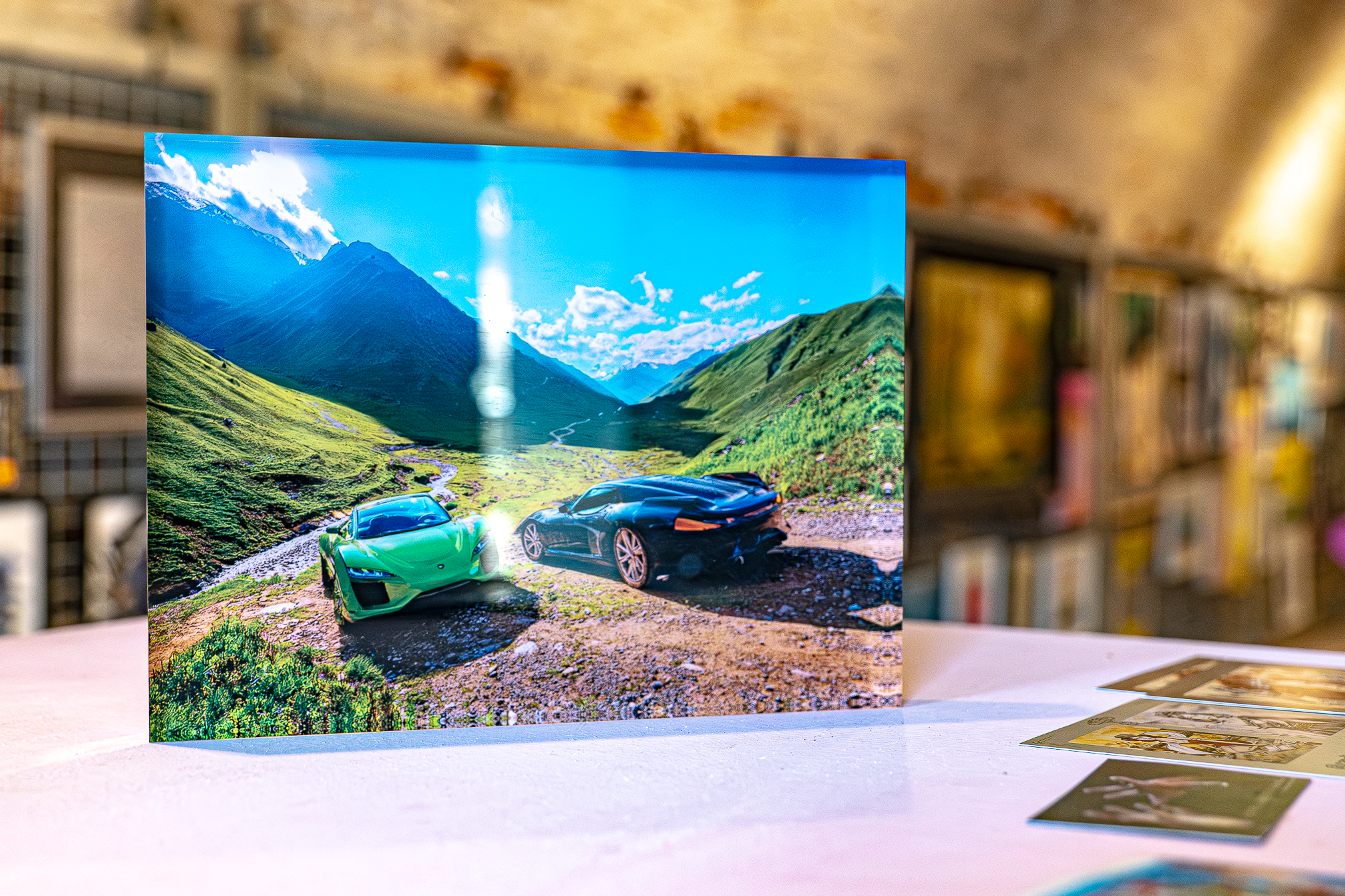   Photographie signée Laizzlie, exposées à l’Arti’chop lors du Pop Hop BAzaar, Fort Napoléon, 2025.  Photographie © Laizzlie  