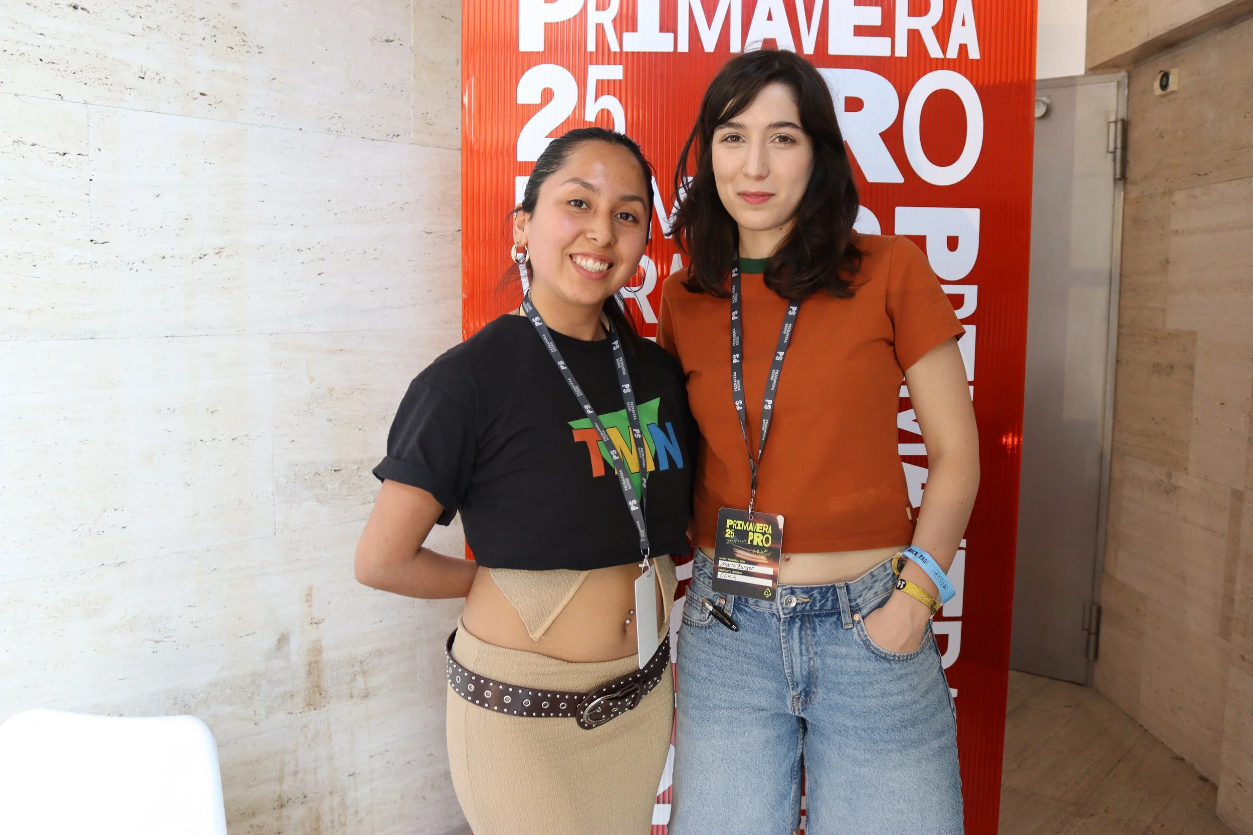 OSKA with TMN Creator Claudia Lindo at Primavera Pro. Photo by Himel Ahmed (TMN).