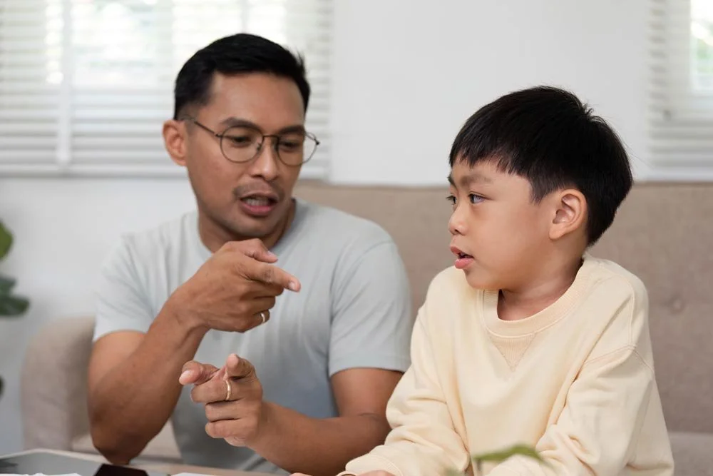 Father planning for a transition with his autistic son
