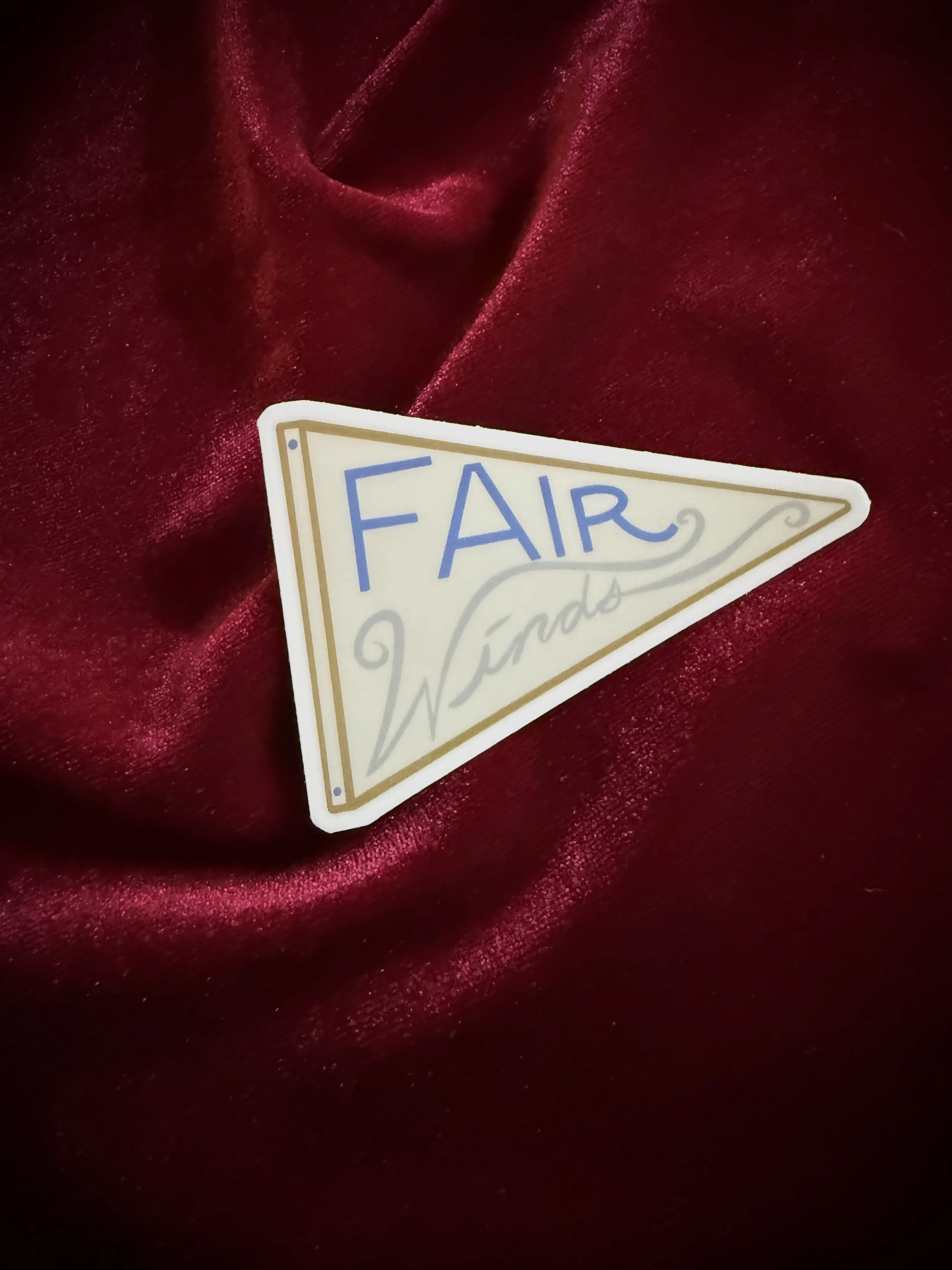 Saltwater Society: FAIR WINDS  Burgee Sailing Stickers