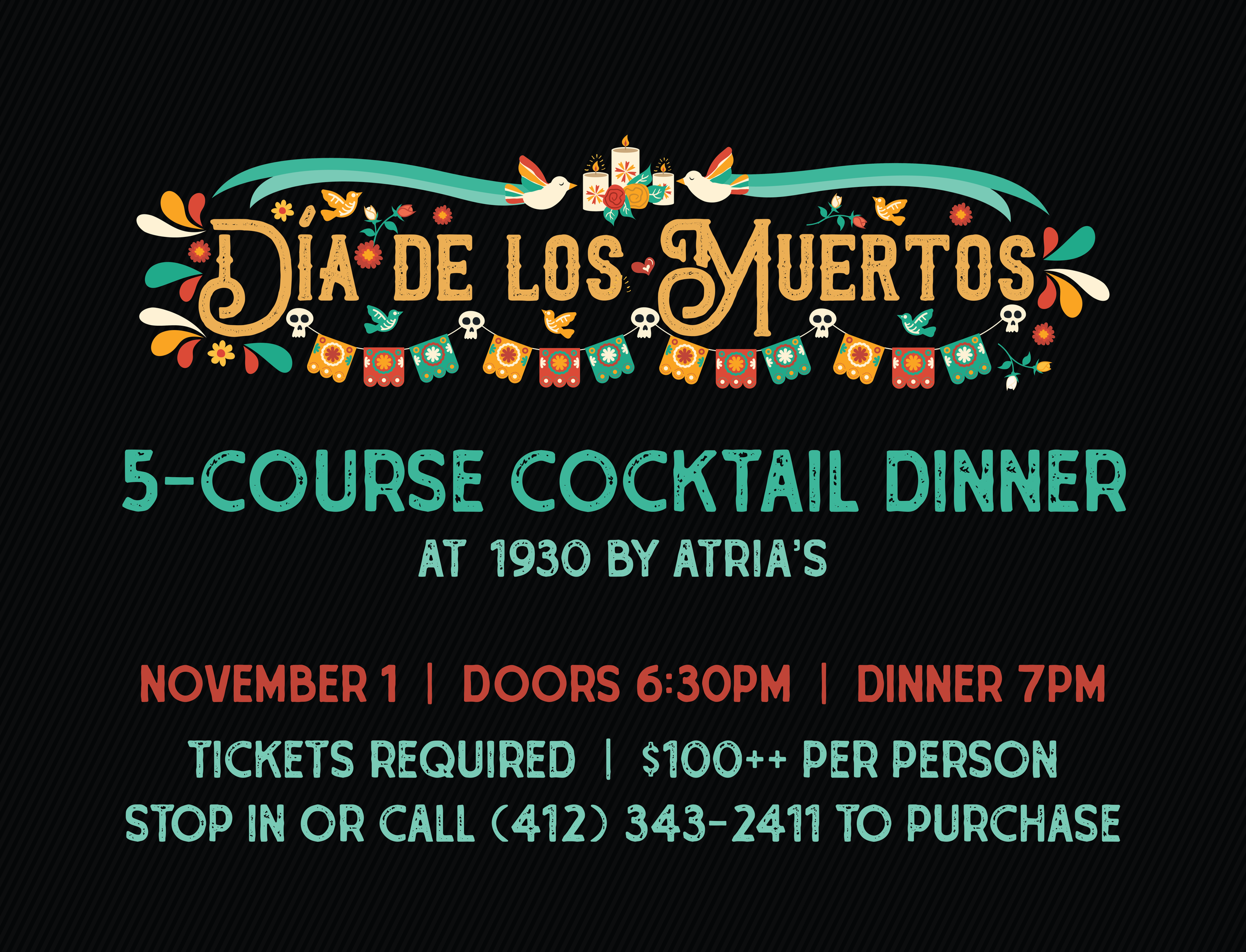 Dia de los Muertos Cocktail Dinner