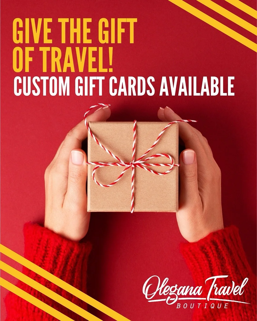 ✨ The Gift That Turns Into a Memory ✨

Not everything meaningful fits into a box.
Some gifts turn into moments&hellip; stories&hellip; lifelong memories.

Olegana Travel Gift Cards are available in any amount and can be used toward:
🌍 A soul-stirrin