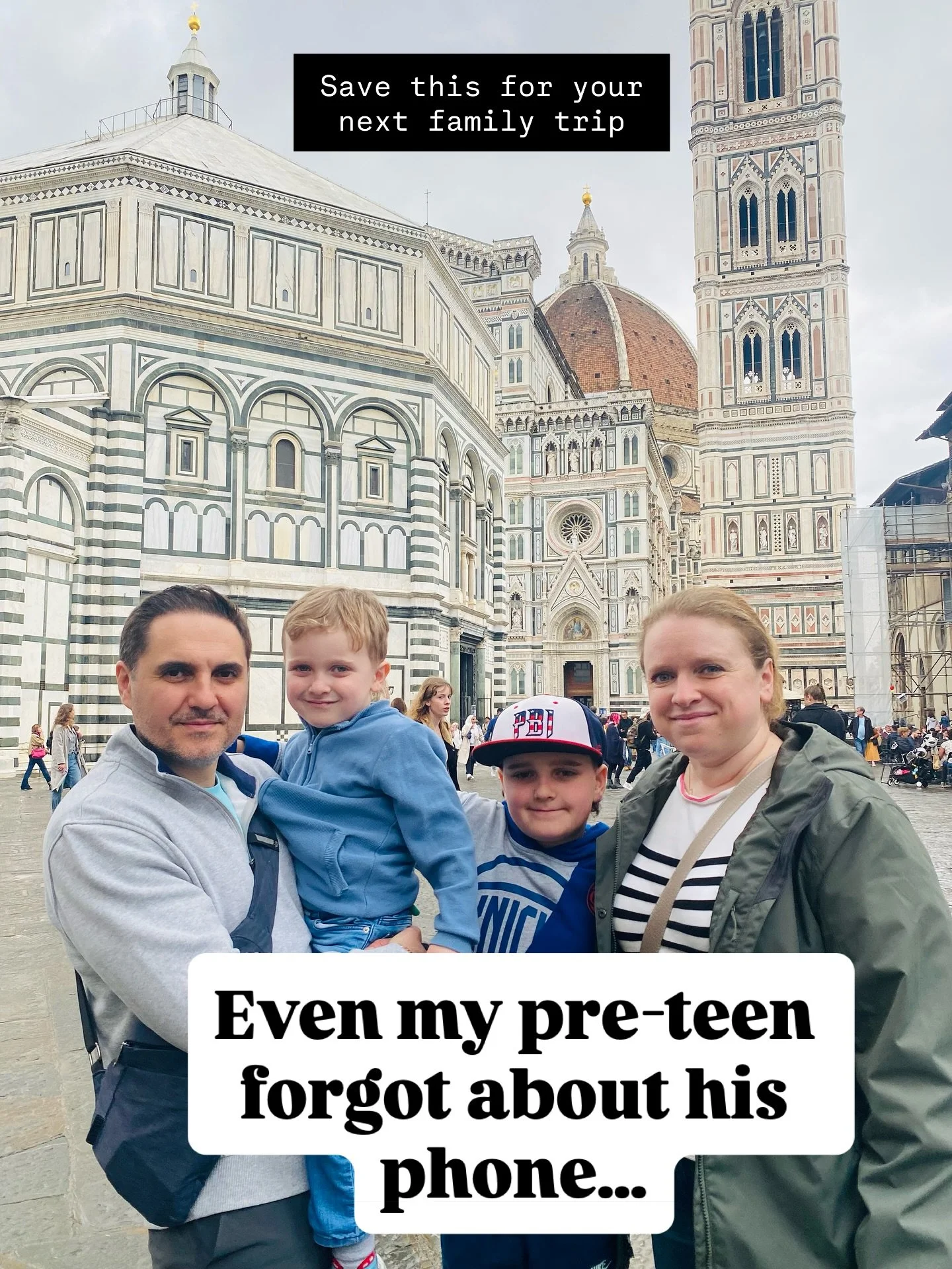 This time last year, my kids were rolling pasta by hand in a Tuscan kitchen 🍝
tasting real balsamic vinegar straight from the barrel in Modena 🍷
and completely losing it at the Ferrari Museum 🏎️

And somehow&hellip; even my pre-teen forgot about h