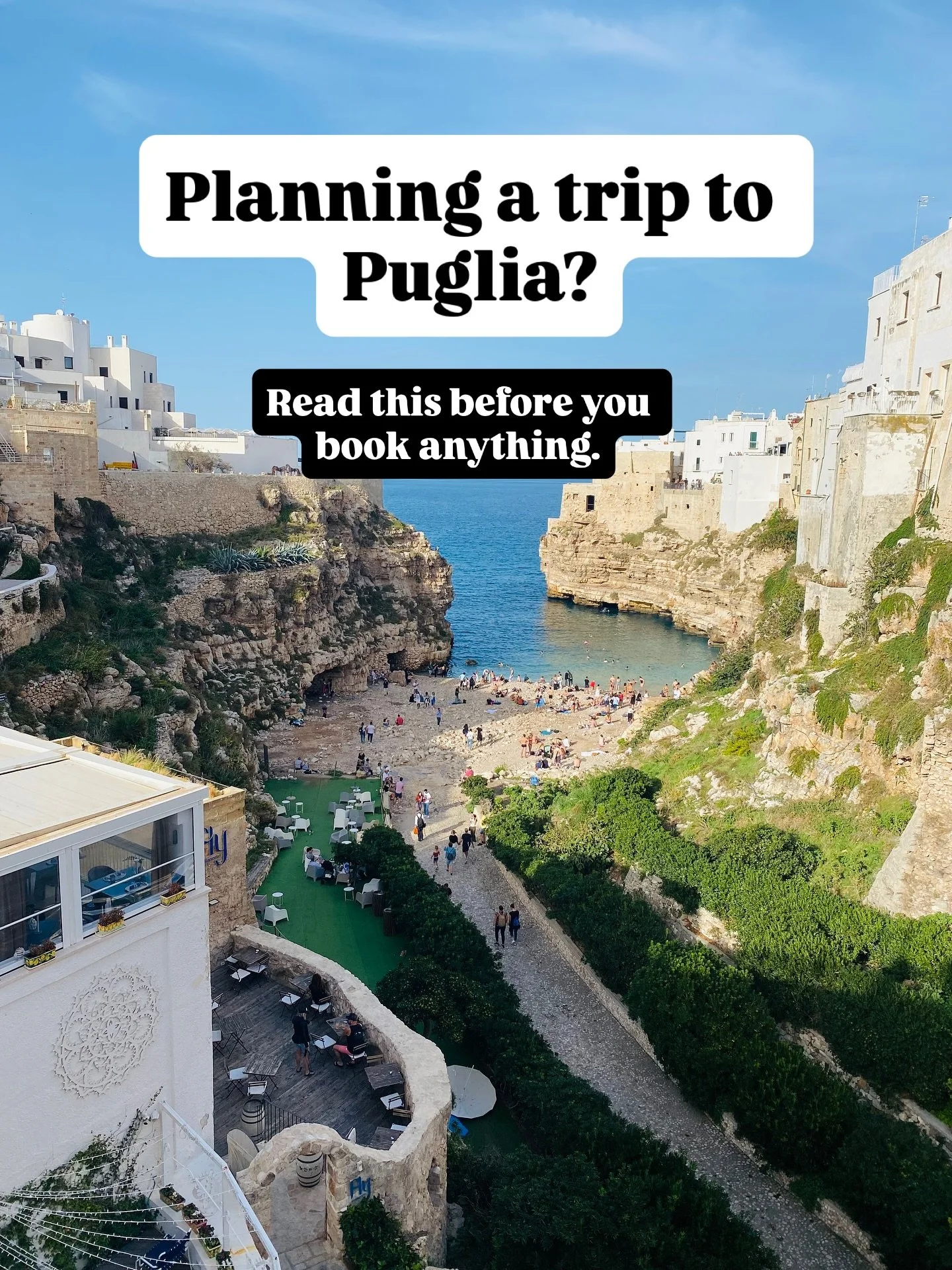 Planning a trip to Puglia? Read this first.

Puglia is one of those rare places where luxury and authenticity
actually live together &mdash; but only when it&rsquo;s planned well.

You don&rsquo;t need to move around. Based near Ostuni or Monopoli,
y