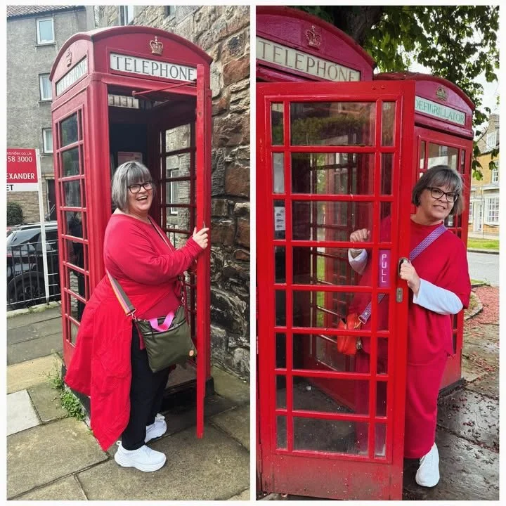 I had to share this with you.

The woman on the left is @cindybrown4436, on our 2024 Hidden Scotland trip. Her first time in Europe. She went alone. She was scared. She went anyway.

The woman on the right is @cindybrown4436 a few weeks ago, on our B