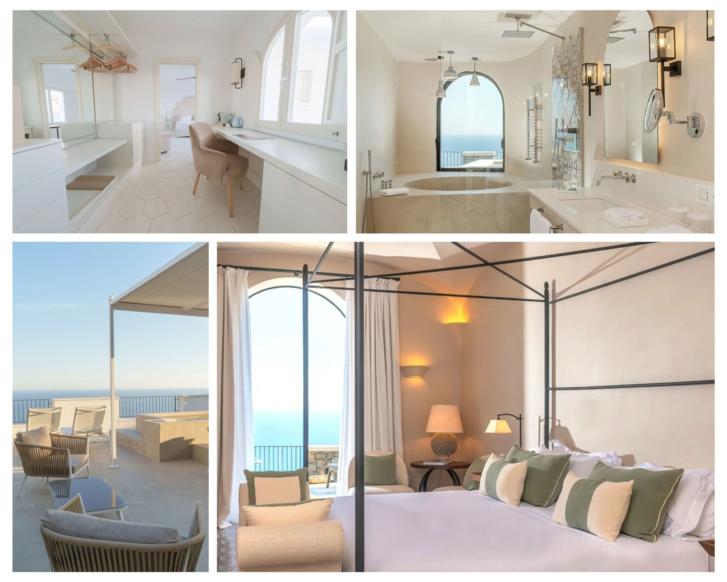 Luxury sea view room at Furore Grand Hotel on the Amalfi Coast Italy