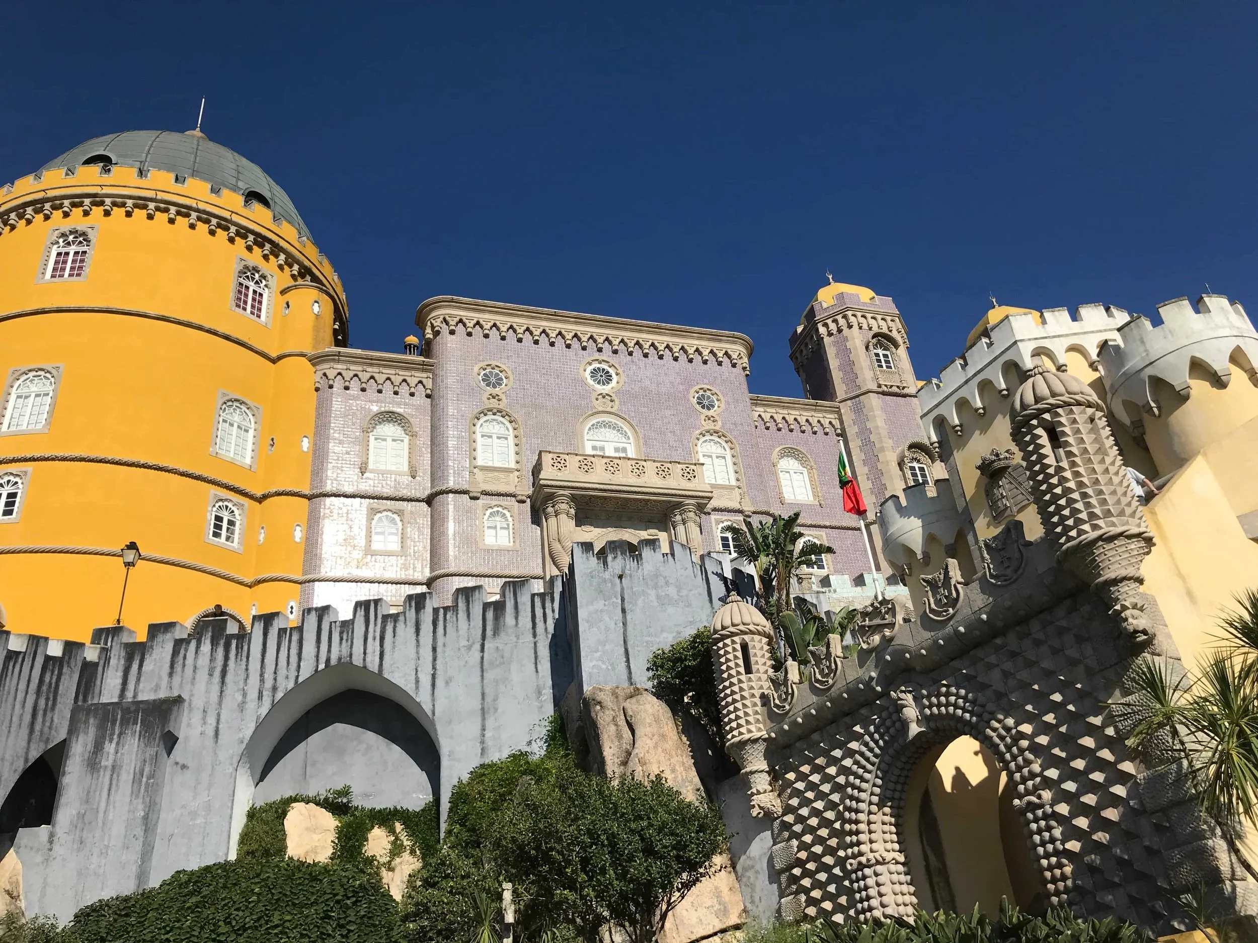 Pena Palace, a colorful 19th-century landmark in Sintra, Portugal.