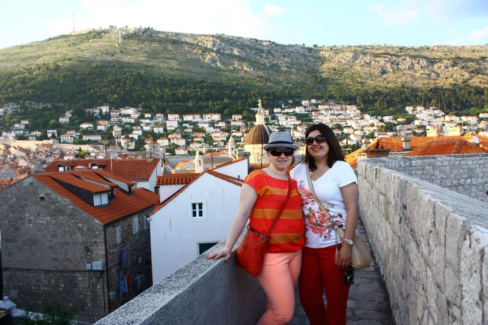 Dubrovnik’s walled old town and terracotta rooftops above the Adriatic, Croatia