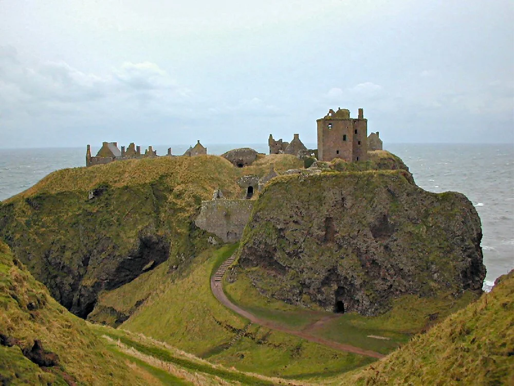 Dunnottar Castle on dramatic clifftop in Aberdeenshire Scotland