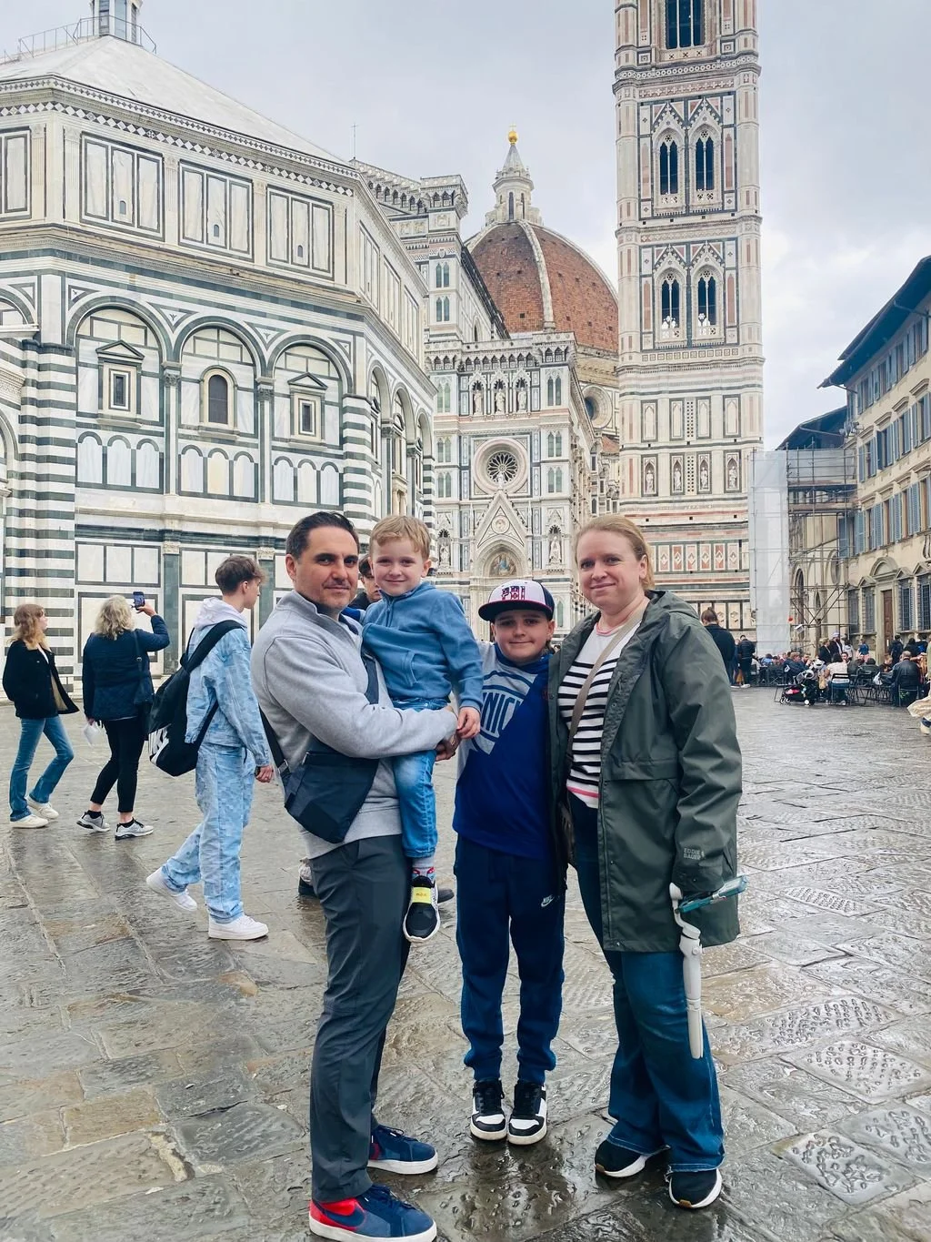 Piazza del Duomo in Florence, Italy, featuring the magnificent Florence Cathedral and Giotto’s Campanile.