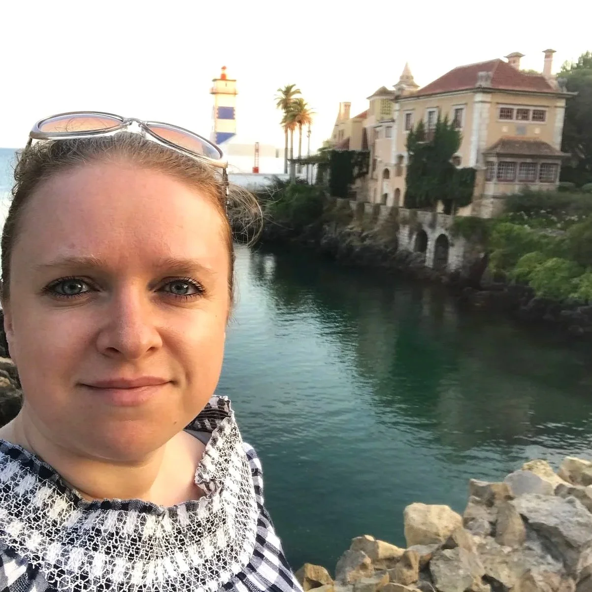 Anna Fishman on a family trip in Portugal.