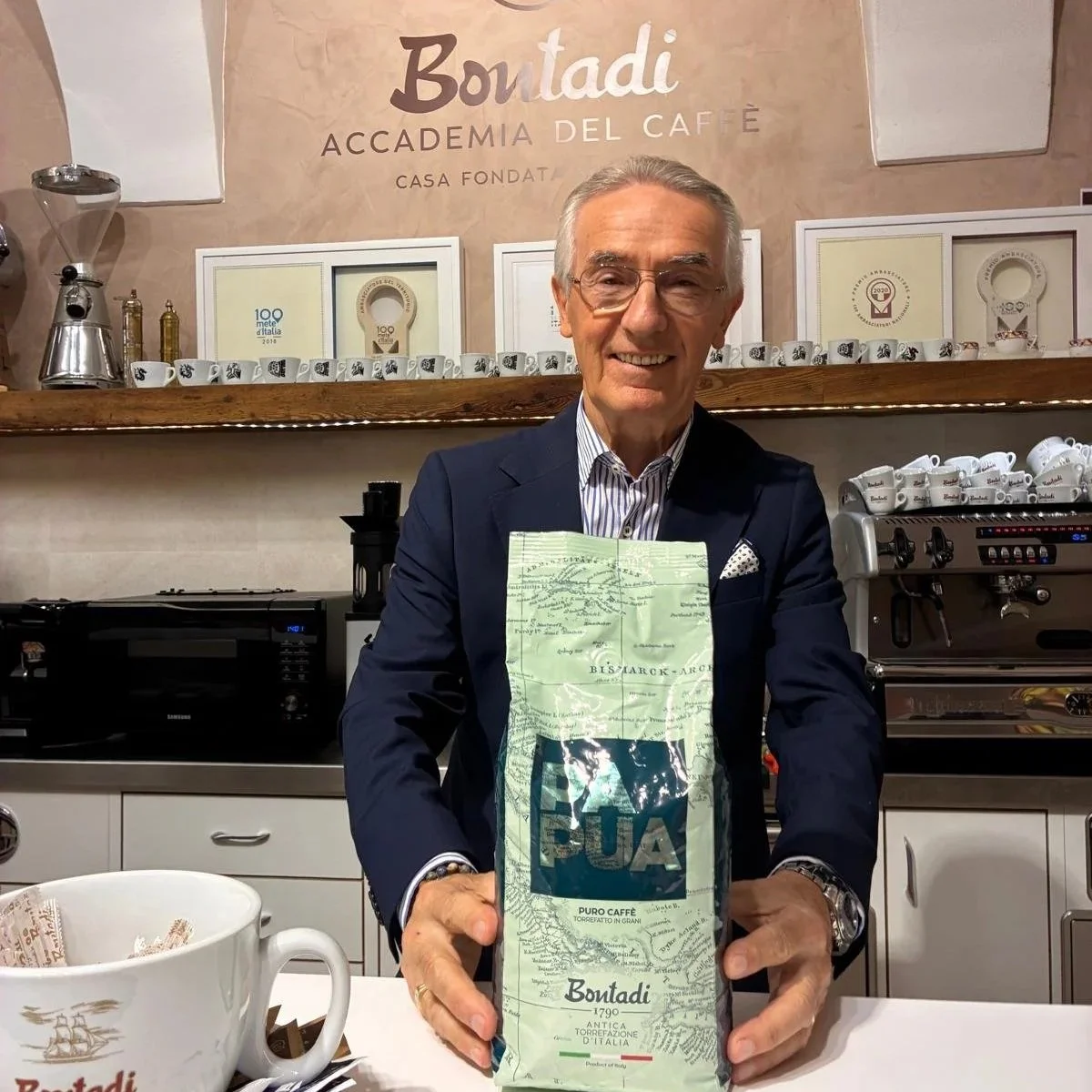 Coffee at Bontadi Accademia del Caffè in Rovereto, Trentino, Italy, known for its local coffee culture and specialty coffee experiences.