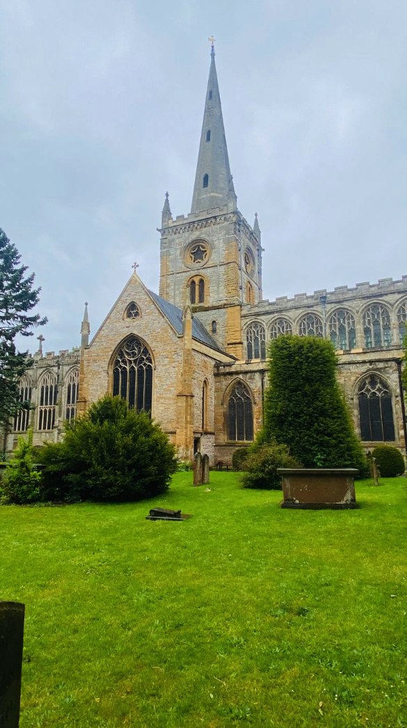 Holy Trinity Church, a historic riverside church and Shakespeare’s burial place in Stratford-upon-Avon, England.