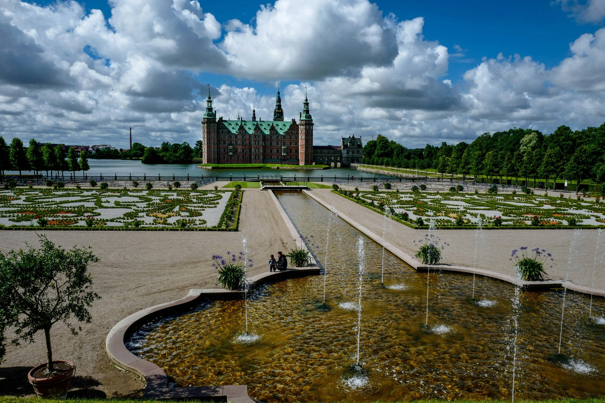 Renaissance fortress ramparts above the sound, Kronborg Castle, Helsingor, Denmark