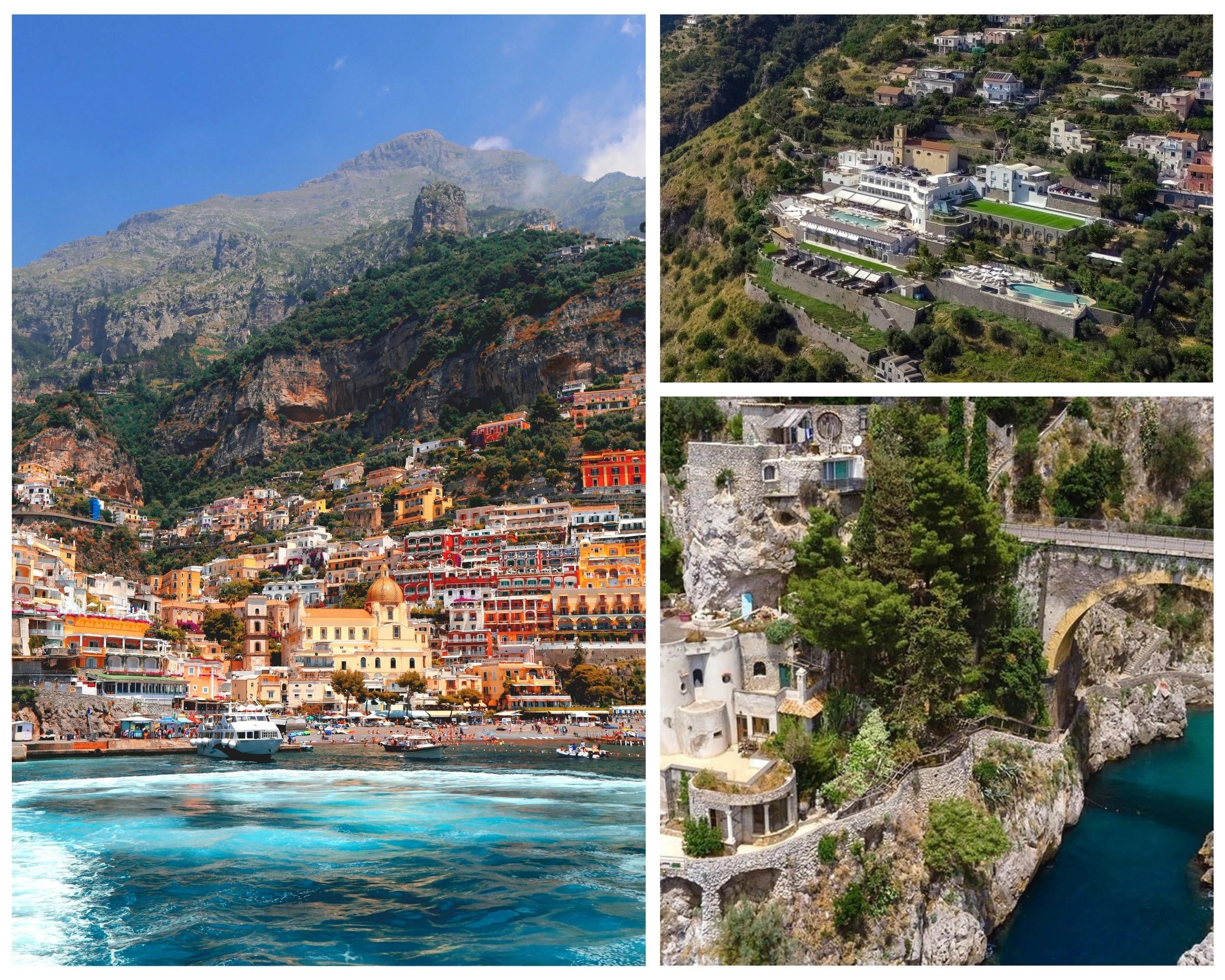 Furore fjord dramatic cliff landscape on the Amalfi Coast Italy