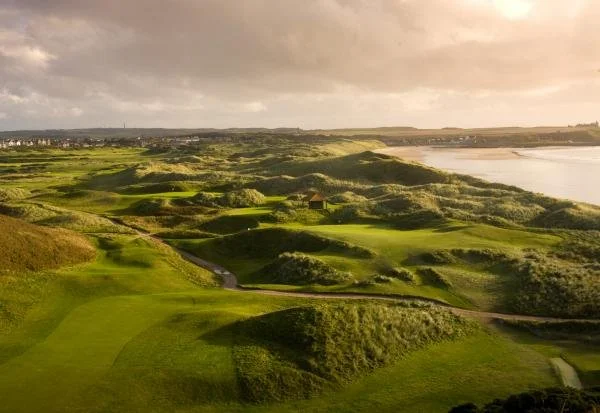 Cruden Bay Golf Club with rugged dunes and dramatic seaside landscape in Scotland